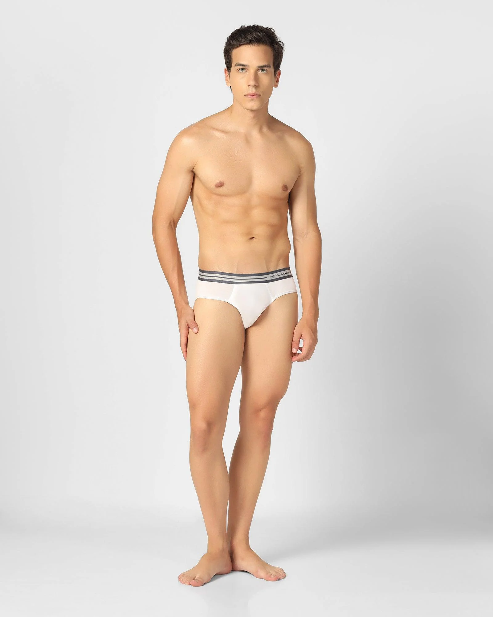 Cotton White Solid Brief - New Broc - Image 2