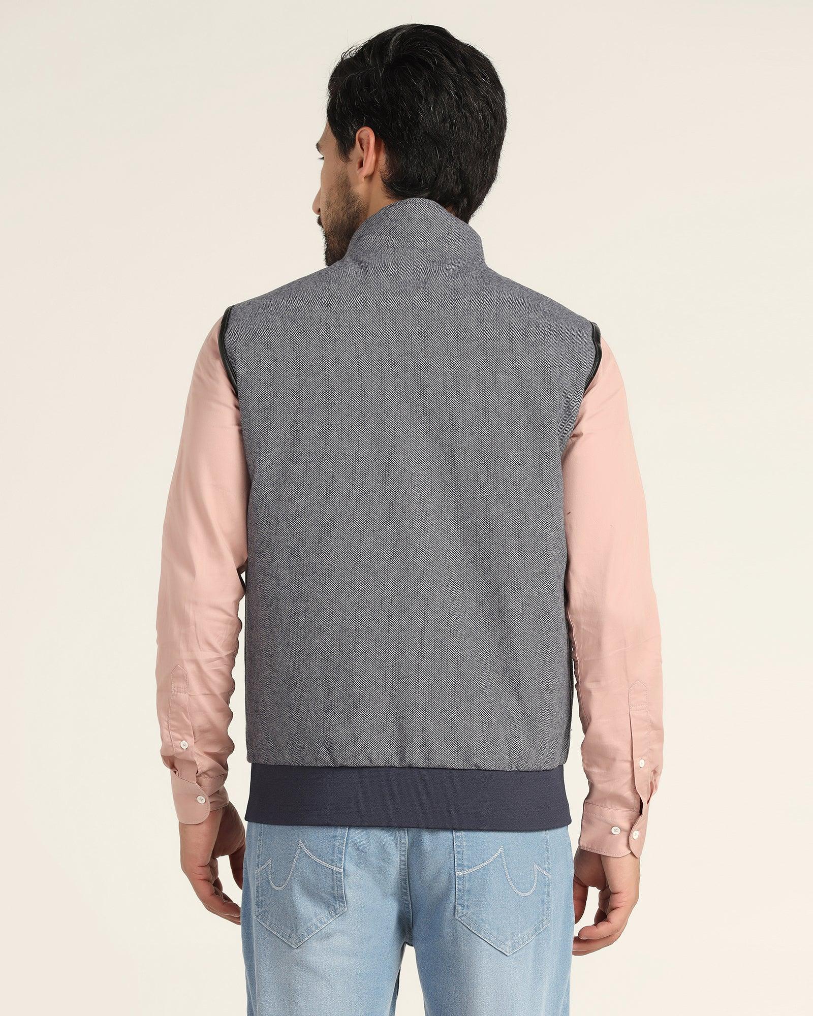 Reversible Navy Solid Zipper Jacket - Cabe - Image 8
