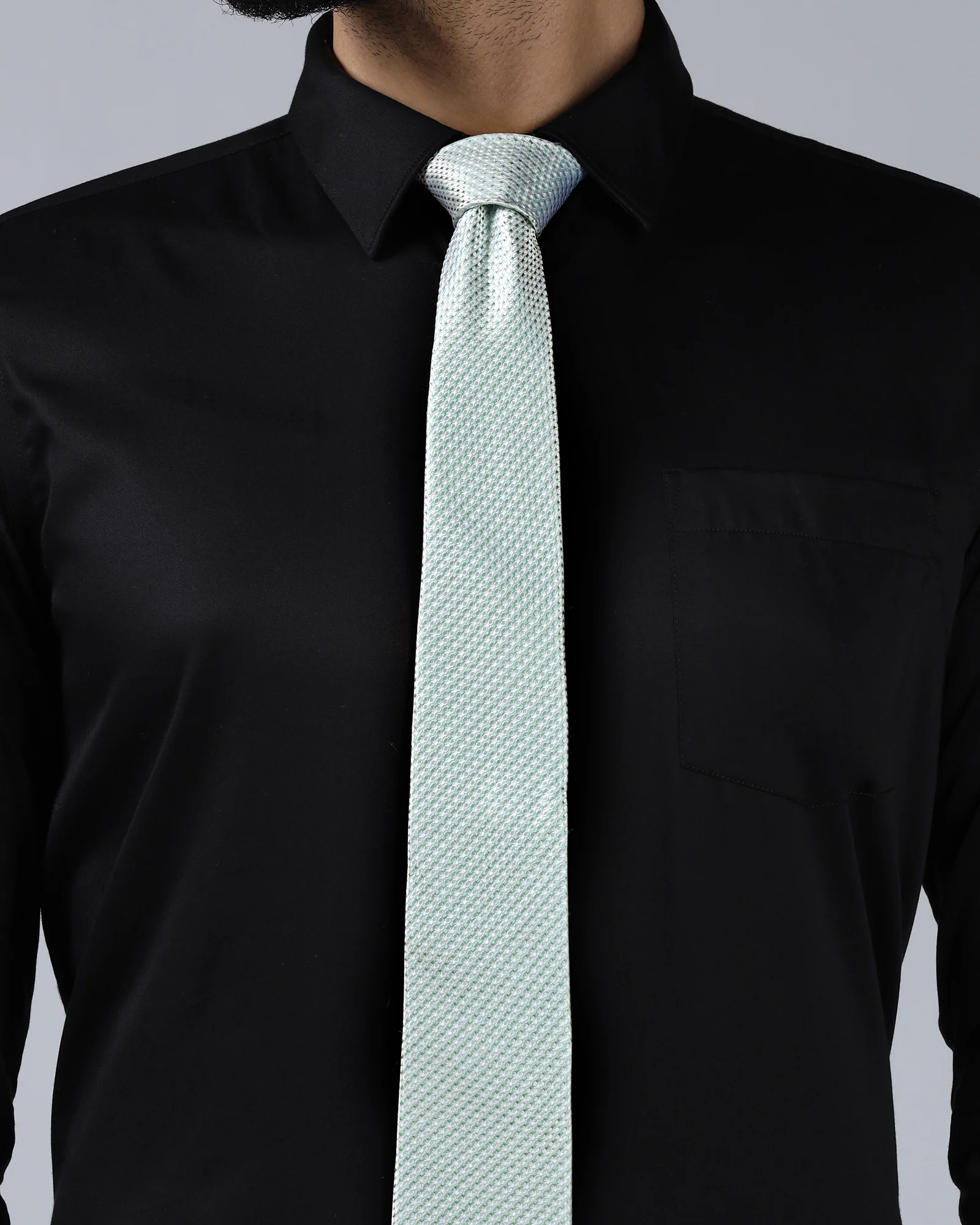 Sage Green Silk Jacquard Tie - Wyn - Image 3