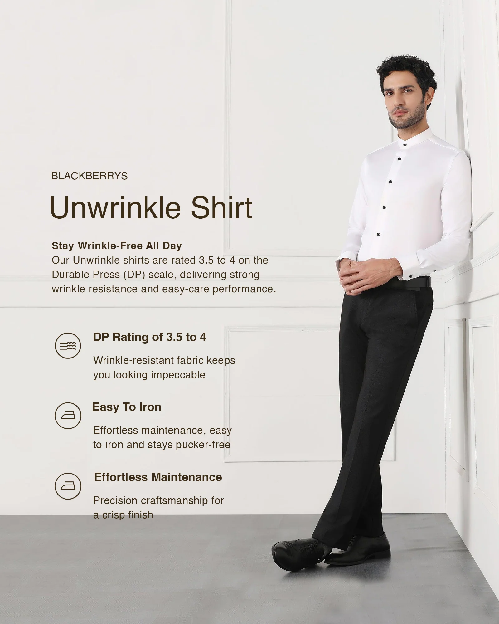 Must Haves Formal White Solid Shirt - Sailor - Image 3