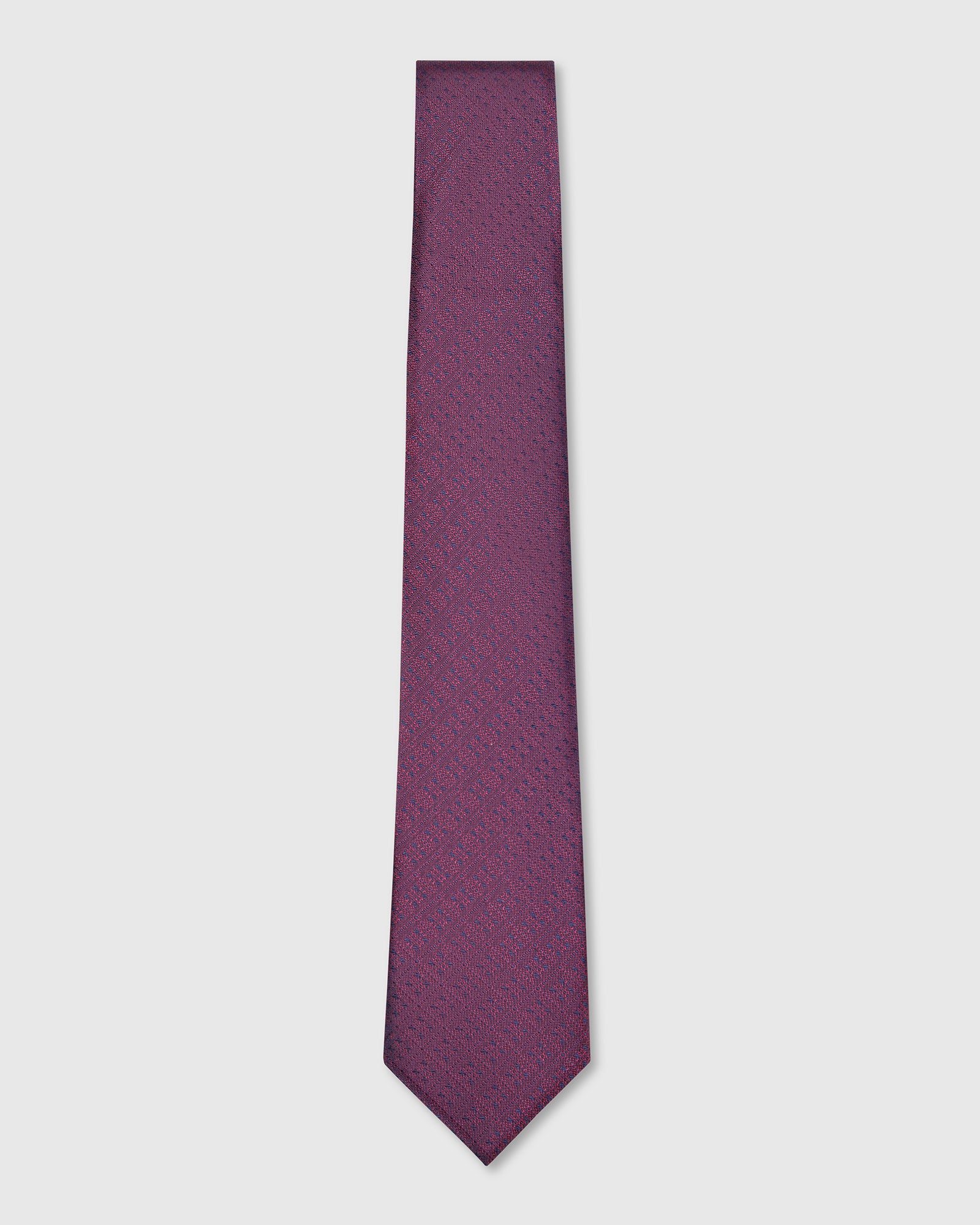 Silk Burgandy Jacquard Tie - Vanor - Image 4