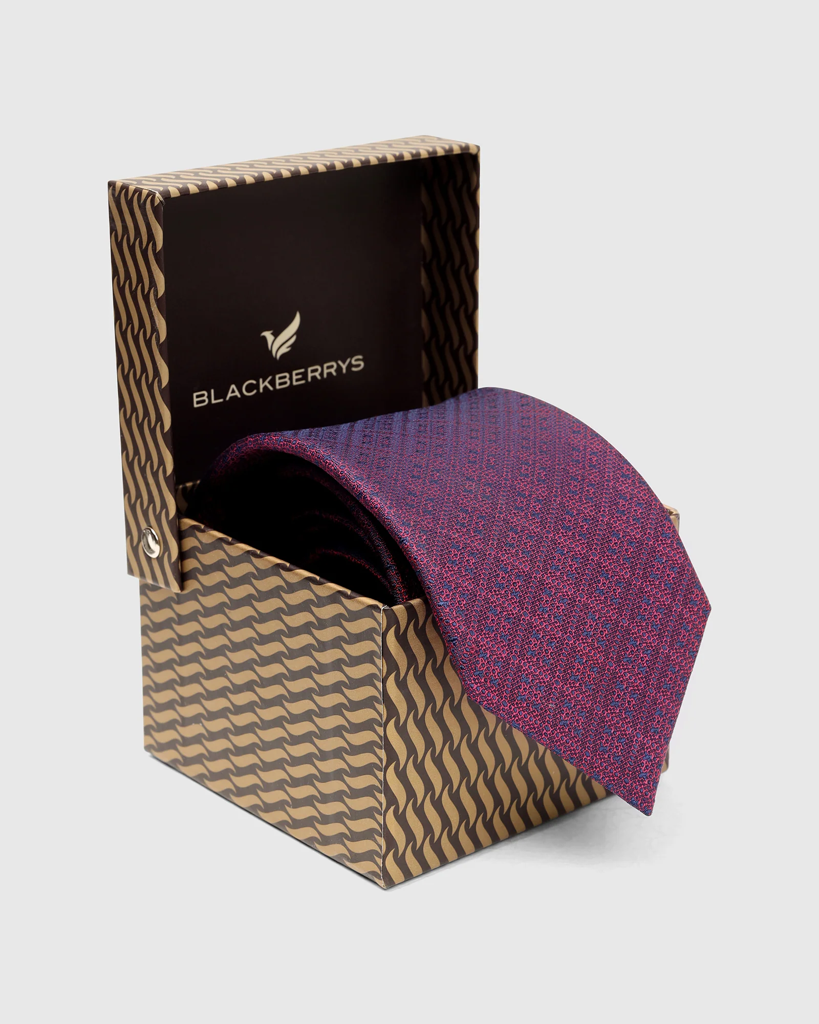 Silk Burgandy Jacquard Tie - Vanor - Image 5