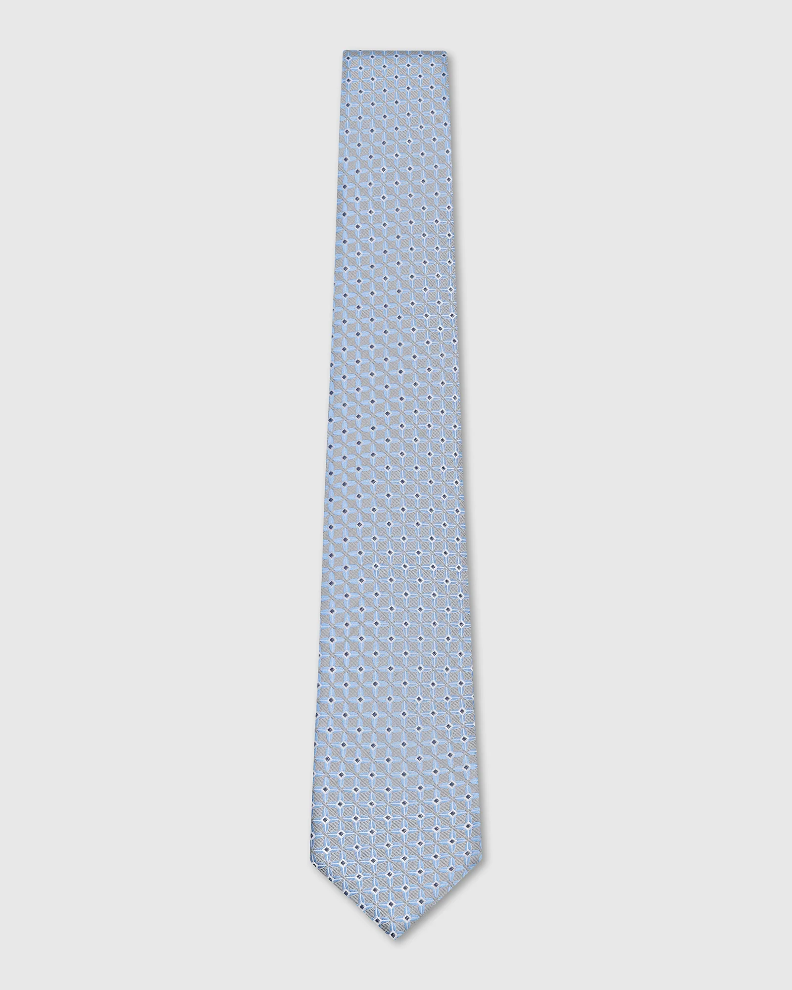 Silk Grey Jacquard Tie - Victory - Image 4