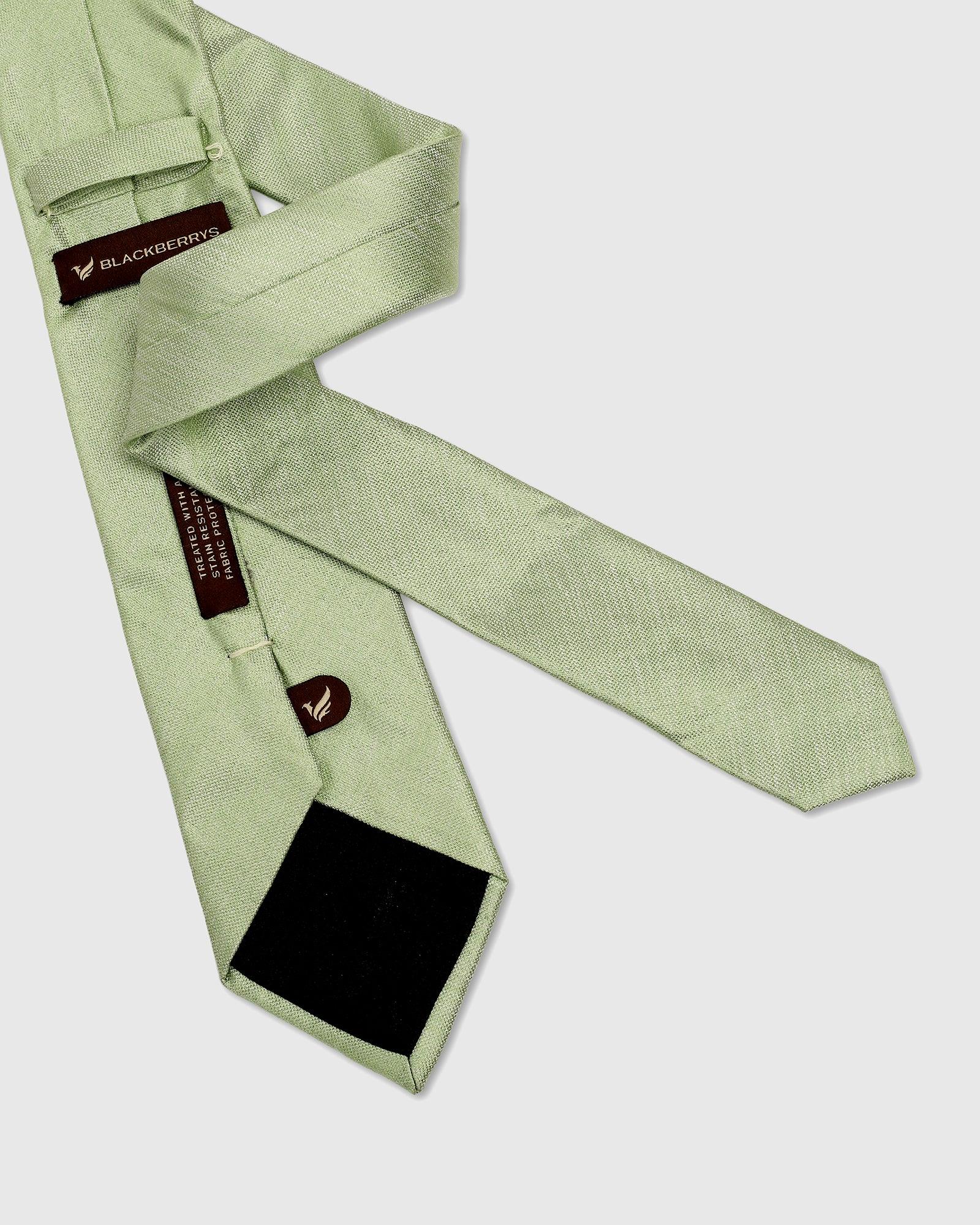 Silk Moss Green Jacquard Tie - Umeko - Image 3