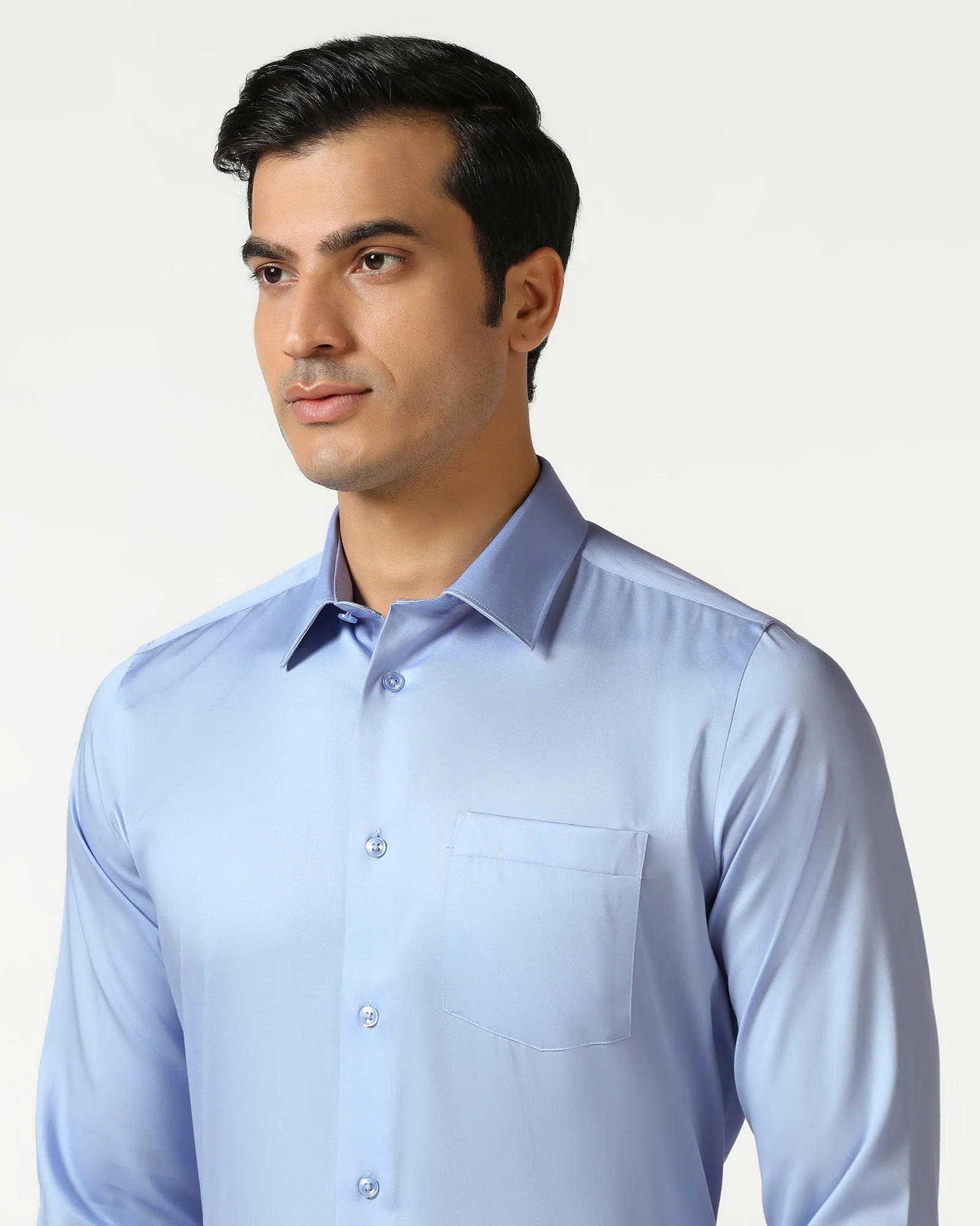 Sky Blue Non Iron Solid Shirt - Sailor - Image 4