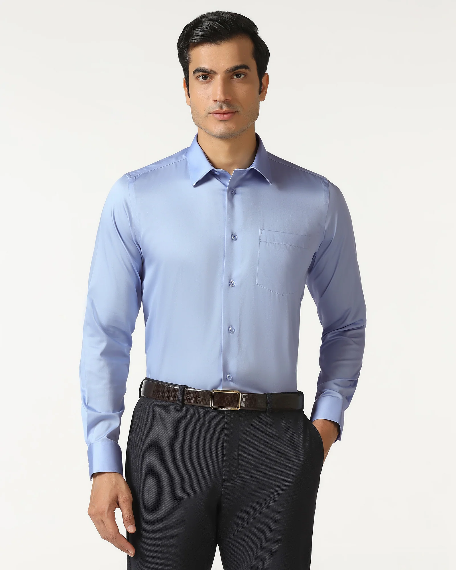 Sky Blue Non Iron Solid Shirt - Sailor - Image 6