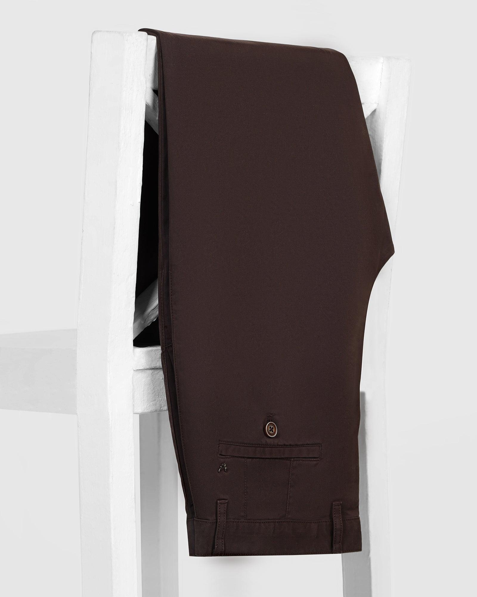Slim Comfort B-95 Casual Chocolate Solid Khakis - Lab - Image 5