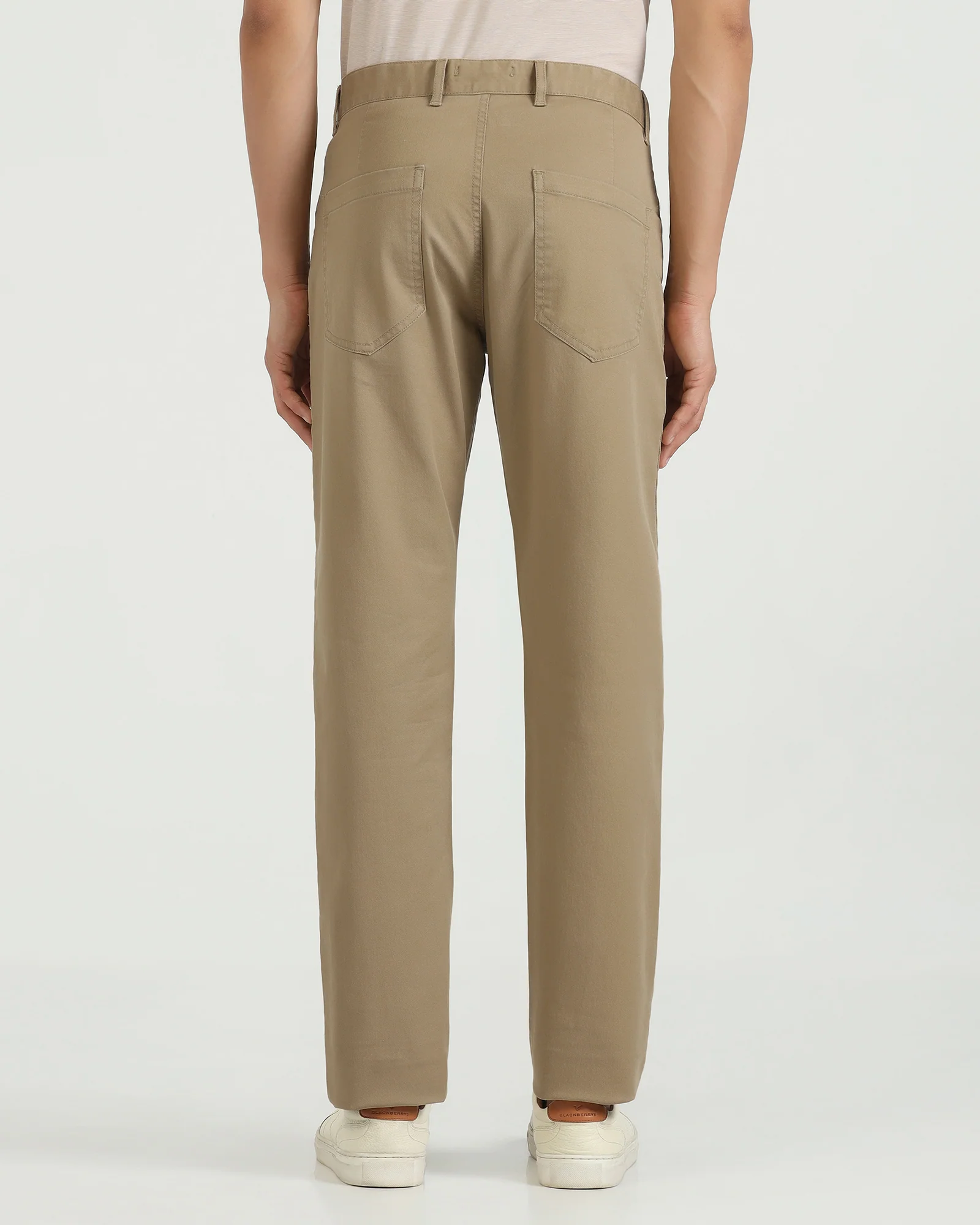Slim Comfort B-95 Casual Khaki Solid Khakis - Silvet - Image 2