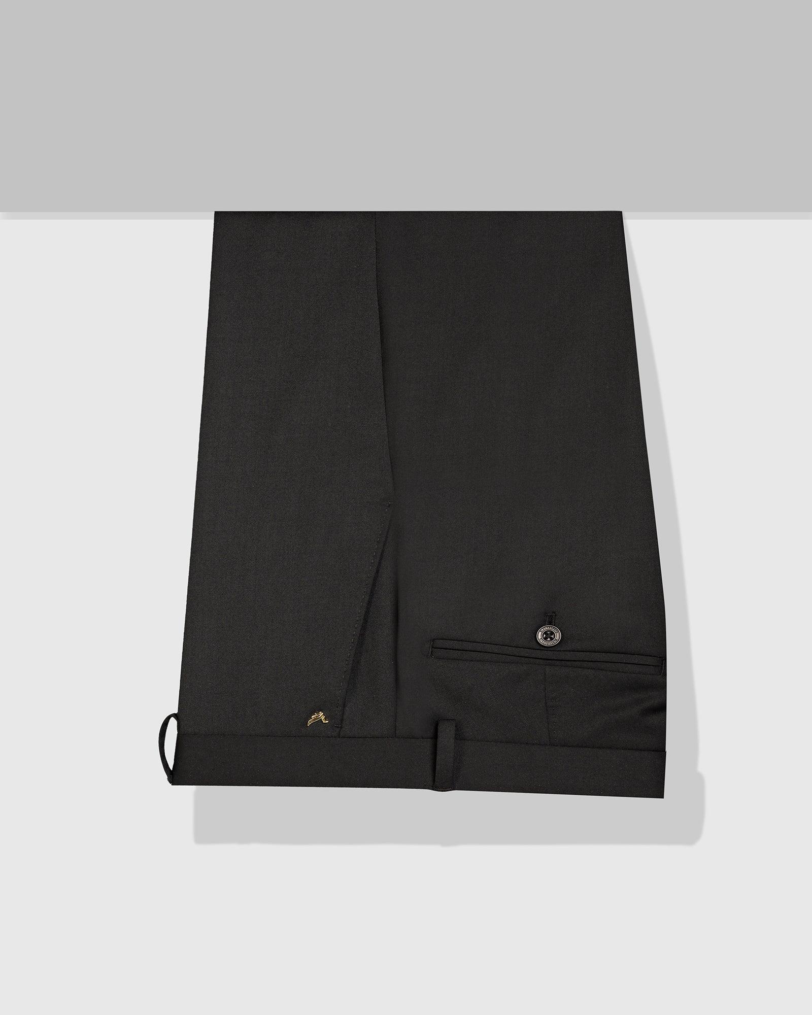 Luxe Slim Comfort B-95 Formal Black Solid Trouser - Triumph - Image 5