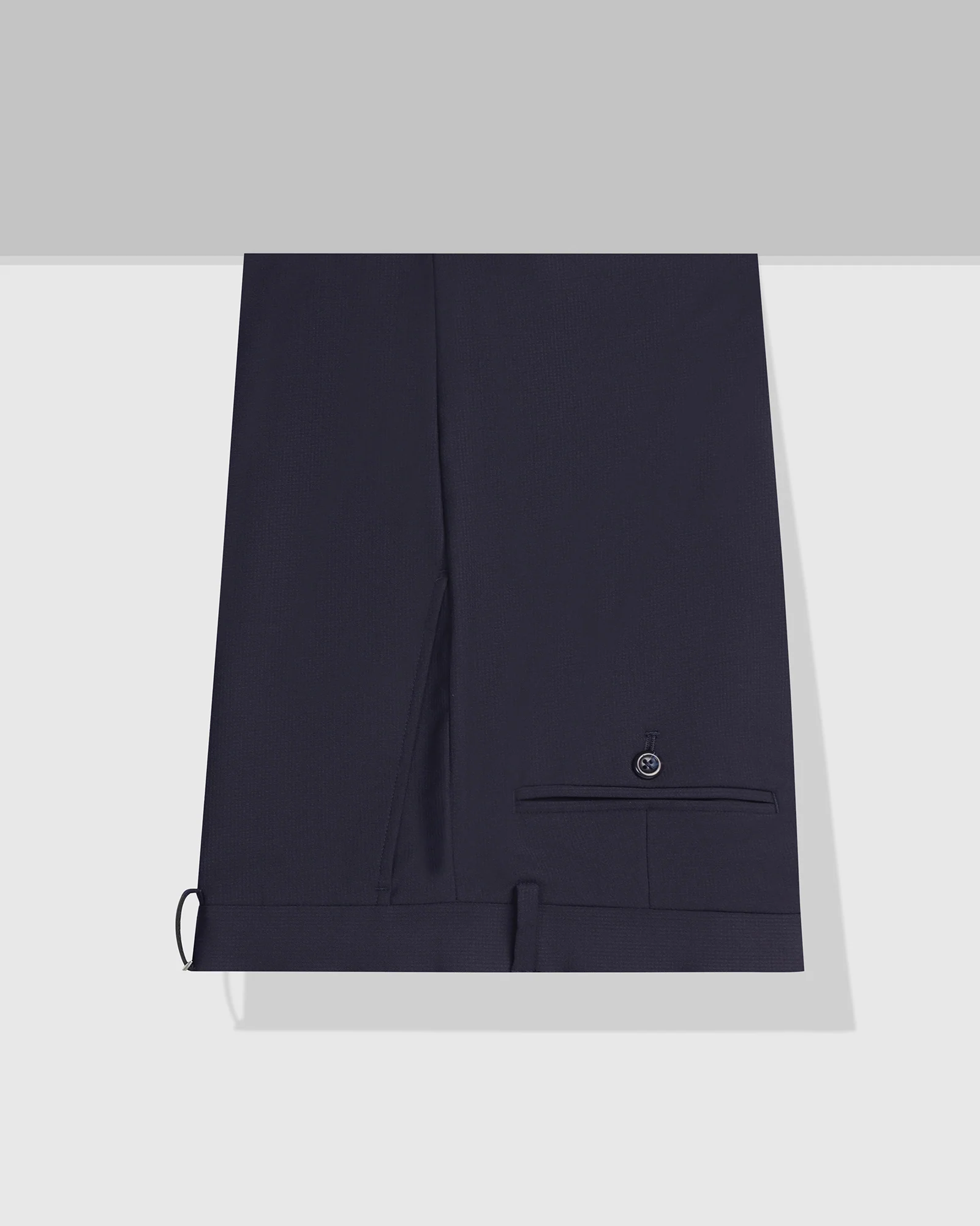 Slim Comfort B-95 Formal Navy Textured Trouser - July - Image 5