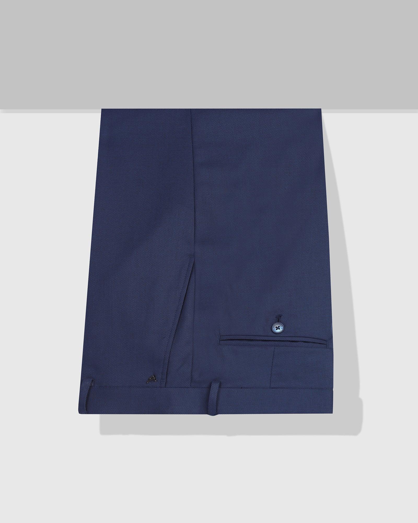 Slim Comfort B-95 Formal Navy Textured Trouser - Scout - Image 5