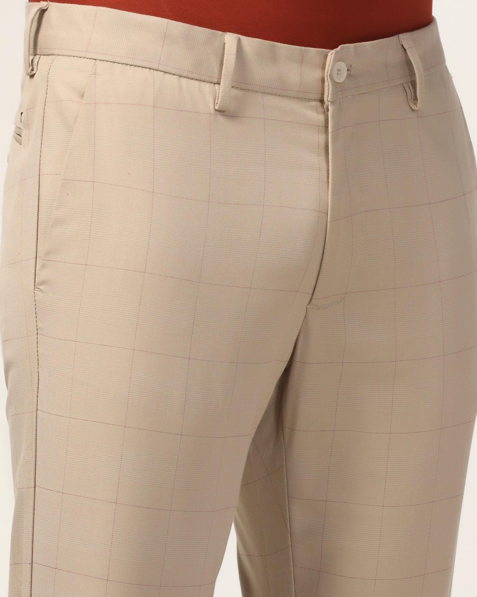 Slim Fit B-91 Casual Beige Check Khakis - Gap - Image 4