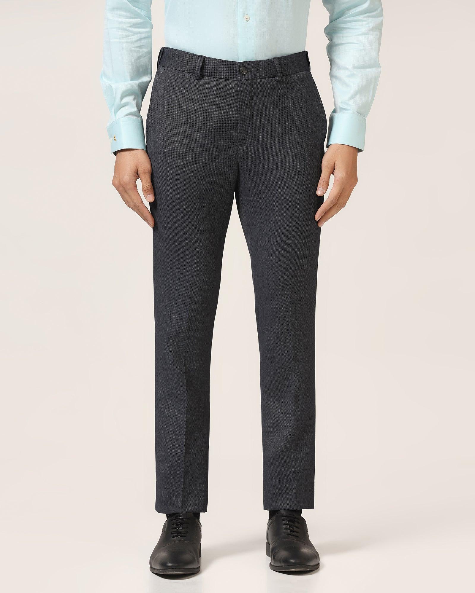 Slim Fit B-91 Formal Black Textured Trouser - Bandit - Image 3