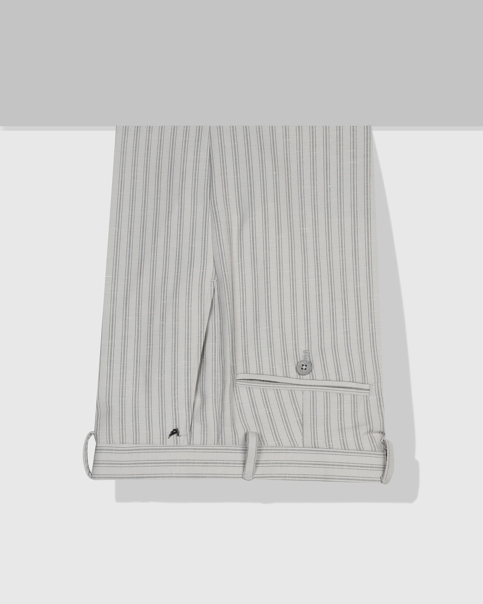 Slim Fit B-91 Formal Light Grey Stripe Trouser - Nautica - Image 5