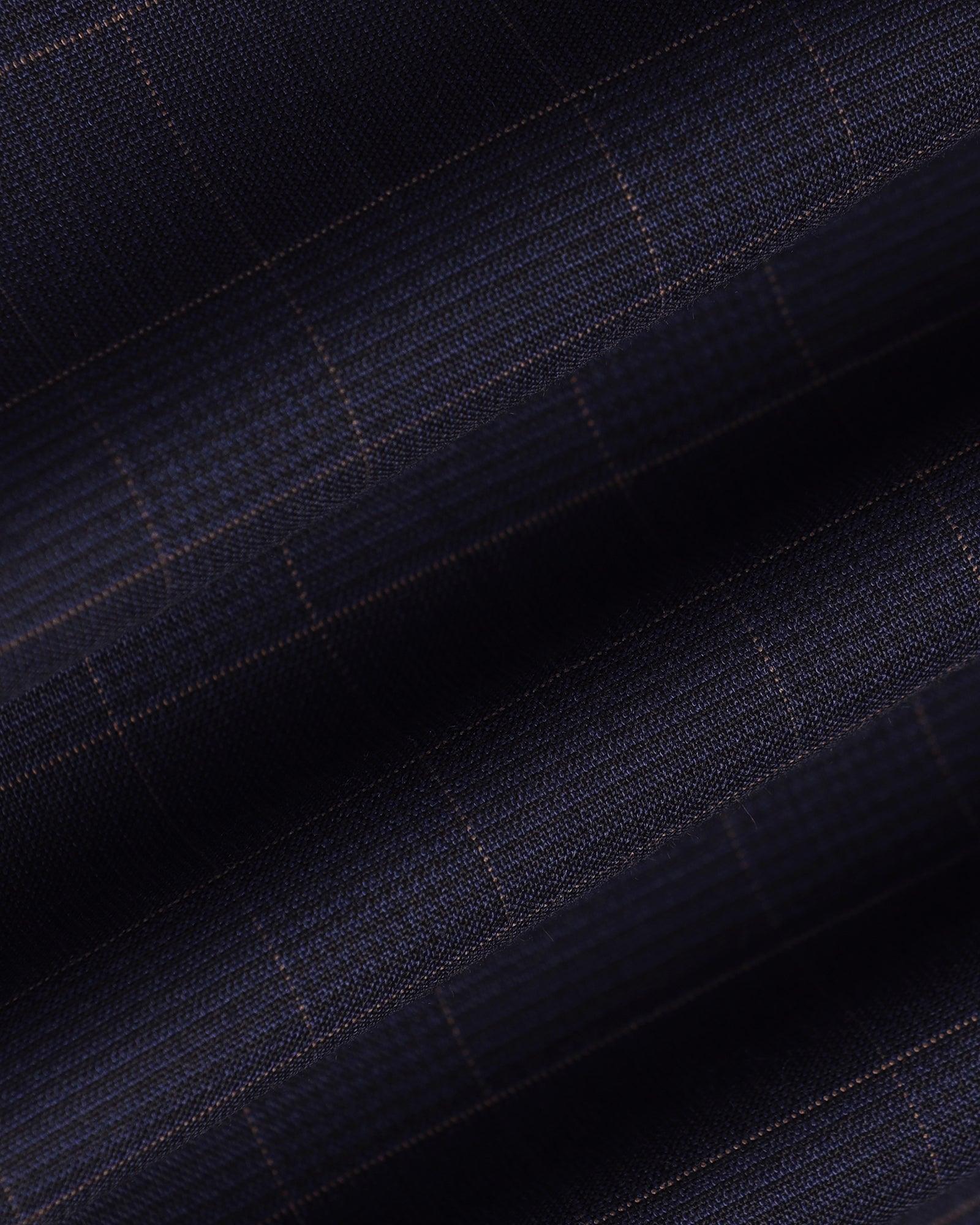 Slim Fit B-91 Formal Navy Check Trouser - Cobalt - Image 6
