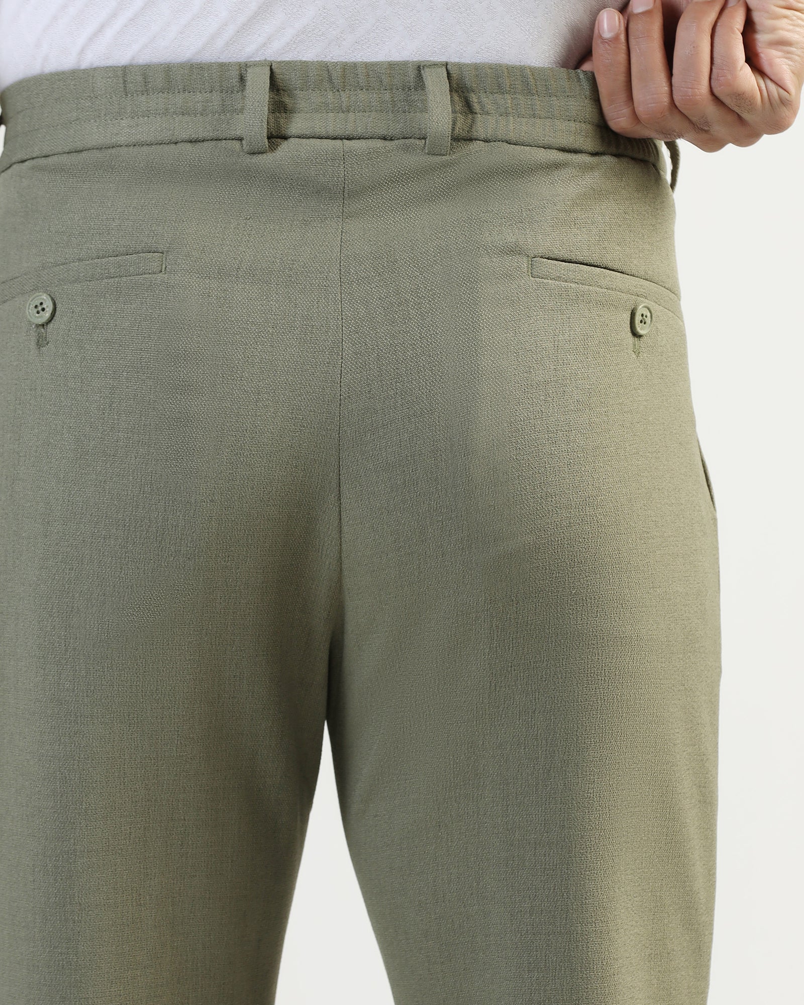 Sneaker Fit Olive Solid Pant - Icon - Image 8