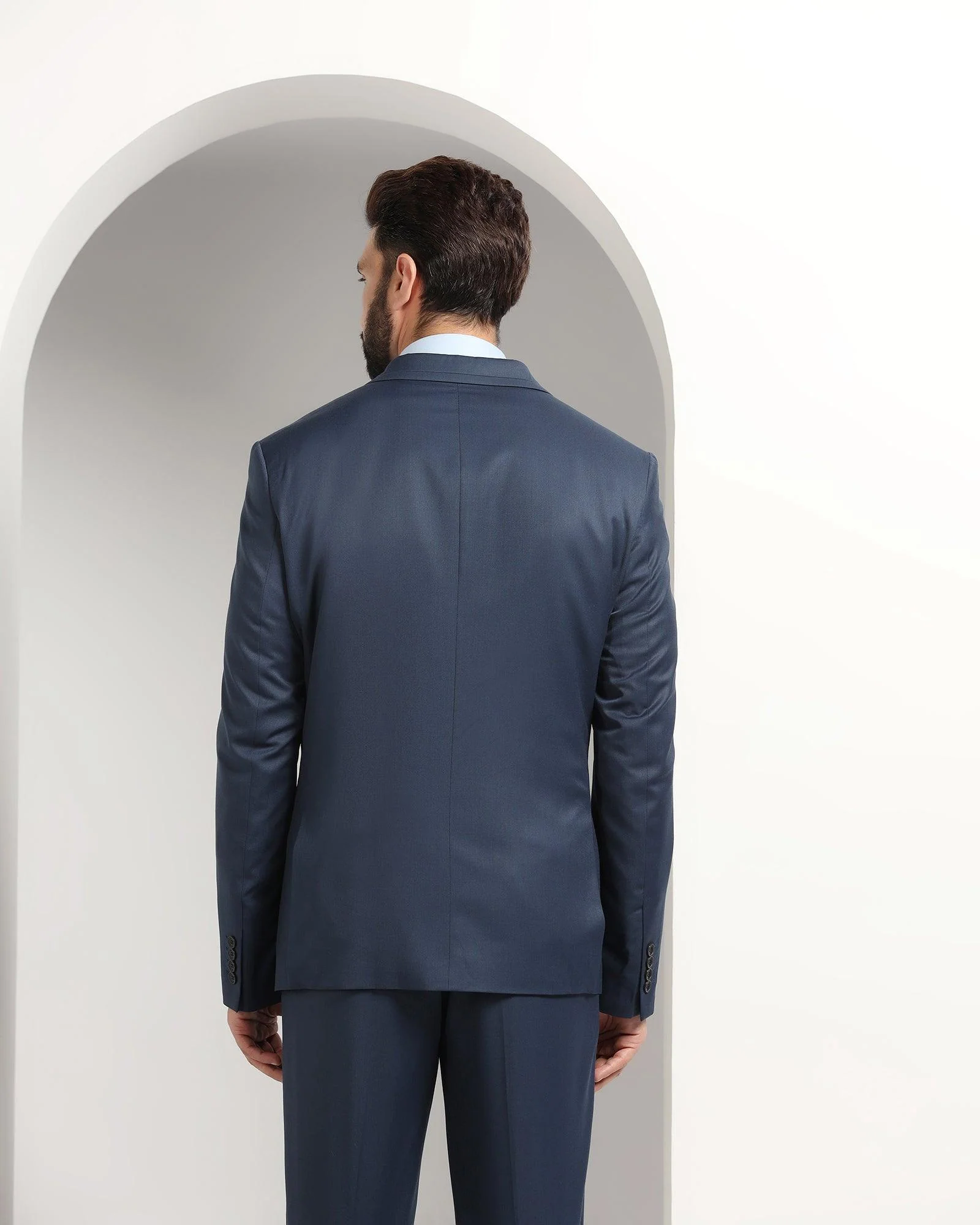 Multitude 6X Teal Solid Formal Suit - Throne - Image 2