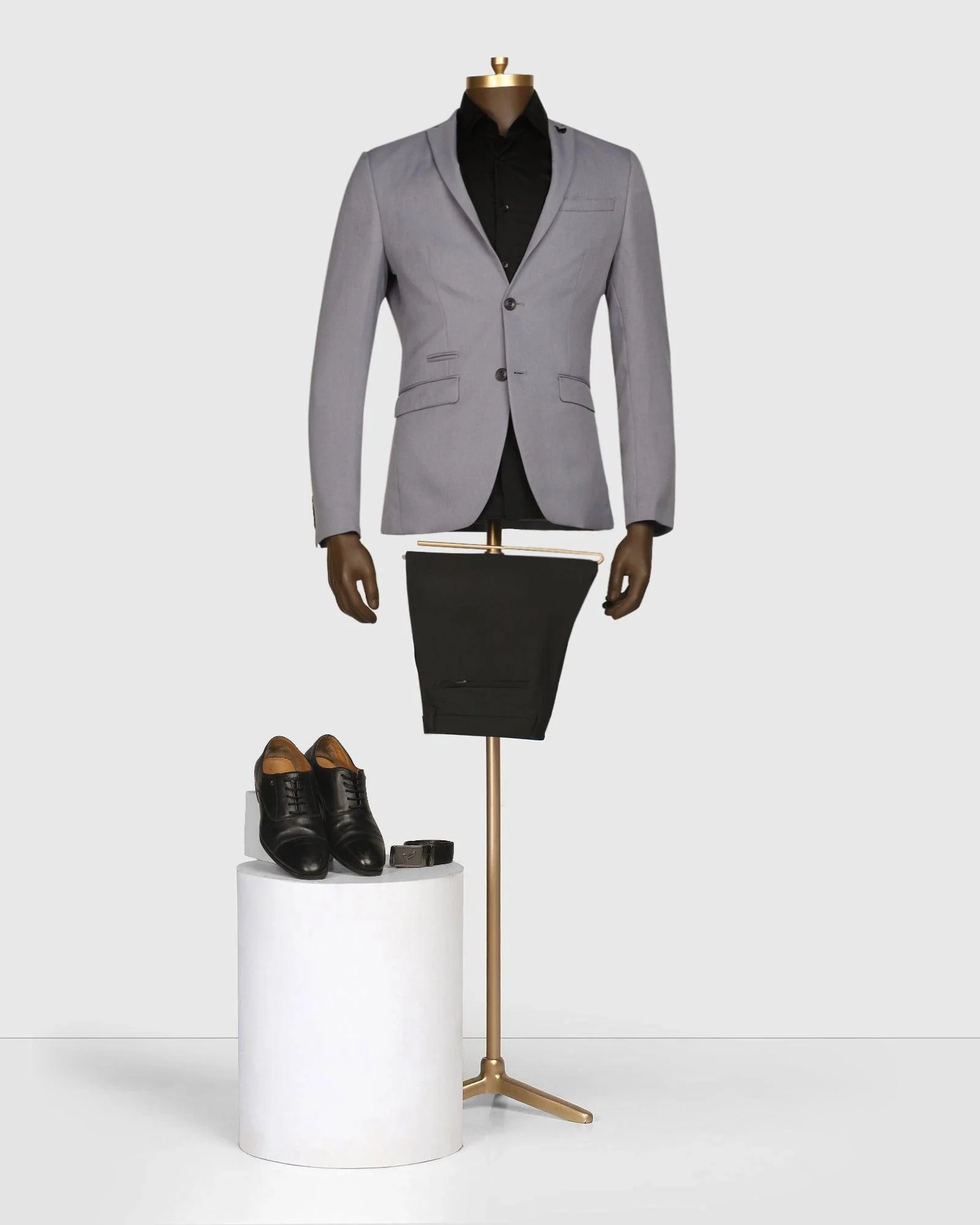 Formal Light Blue Solid Blazer - Suarez - Image 6
