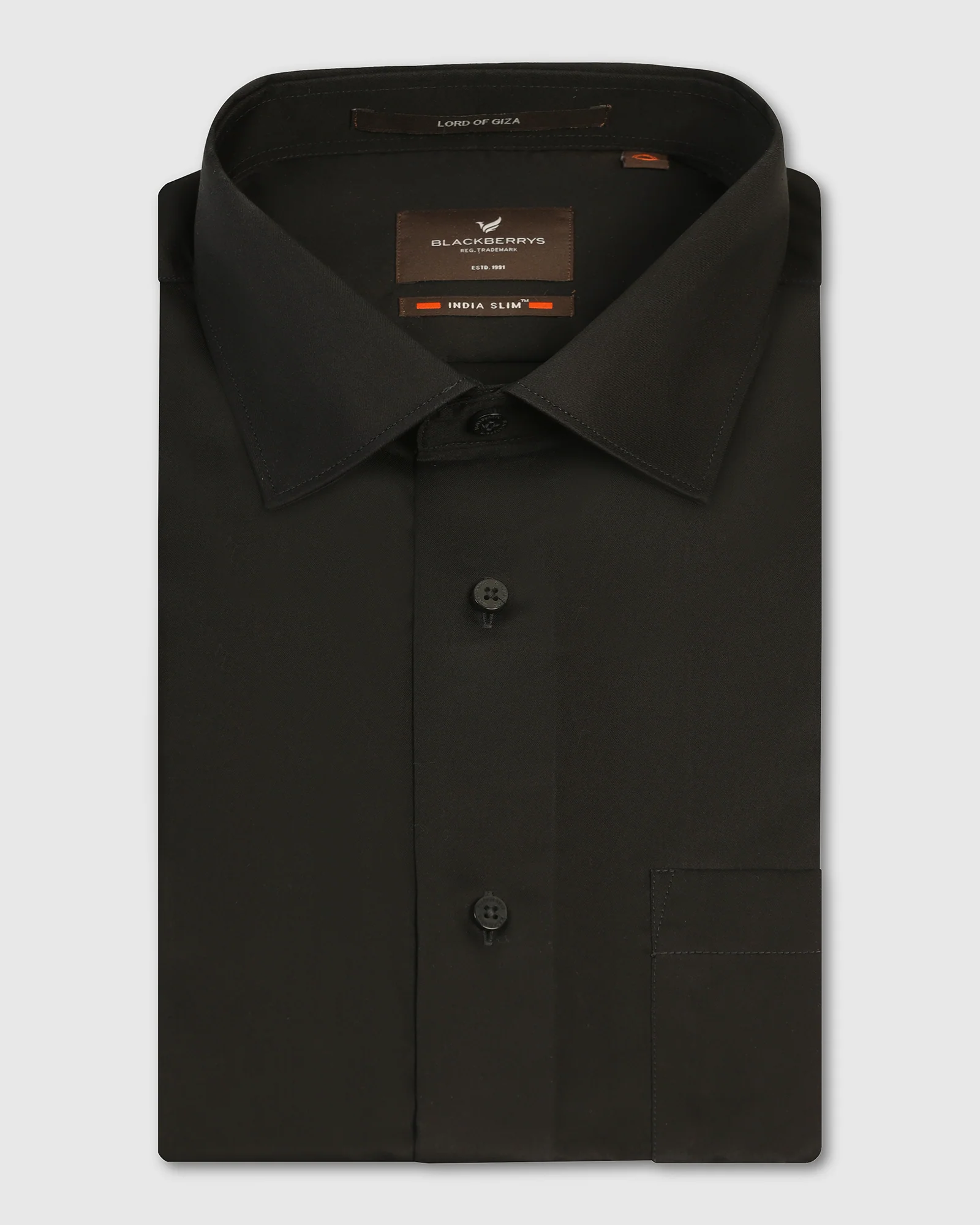 Formal Black Solid Shirt - Dawn - Image 5