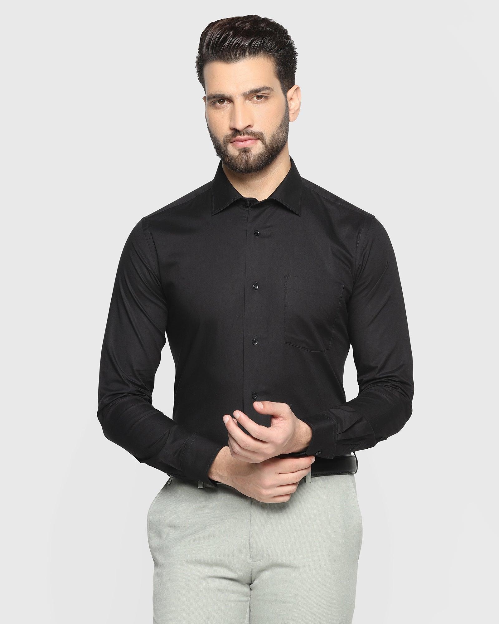 Formal Black Solid Shirt - Otto