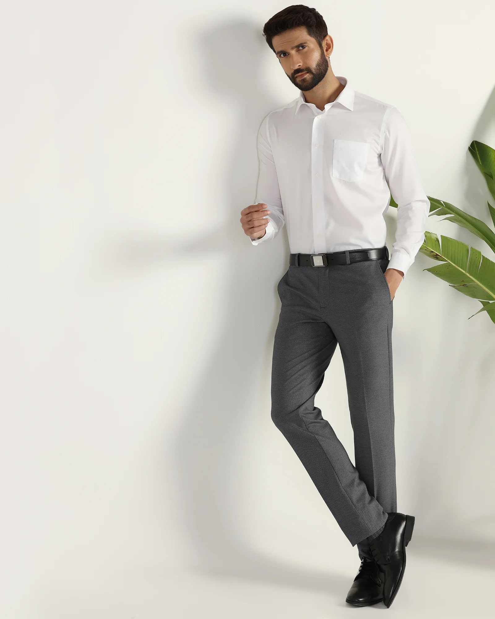 Formal White Solid Shirt - Dawn - Image 8