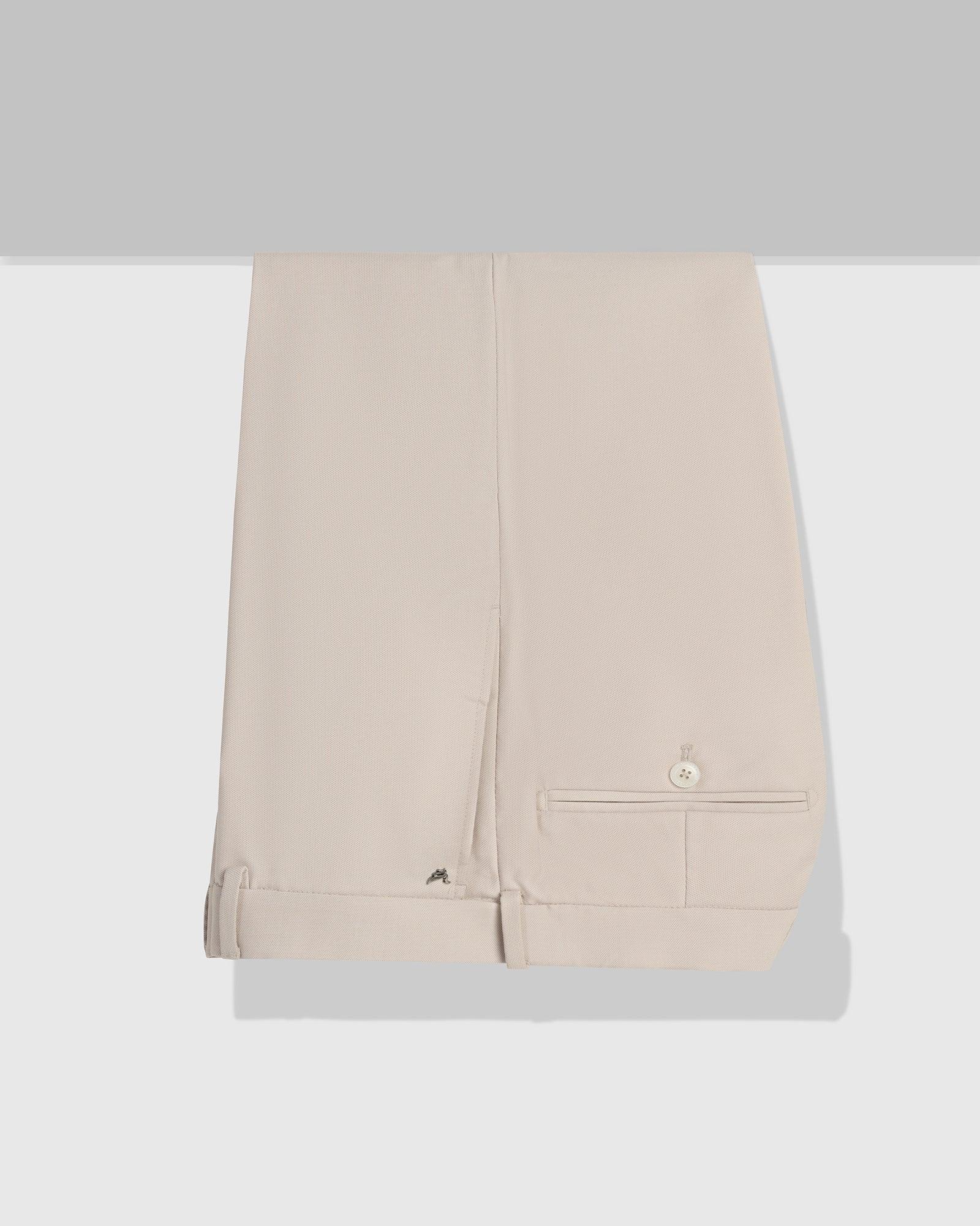 Straight B-90 Formal Beige Textured Trouser - Mazda - Image 5