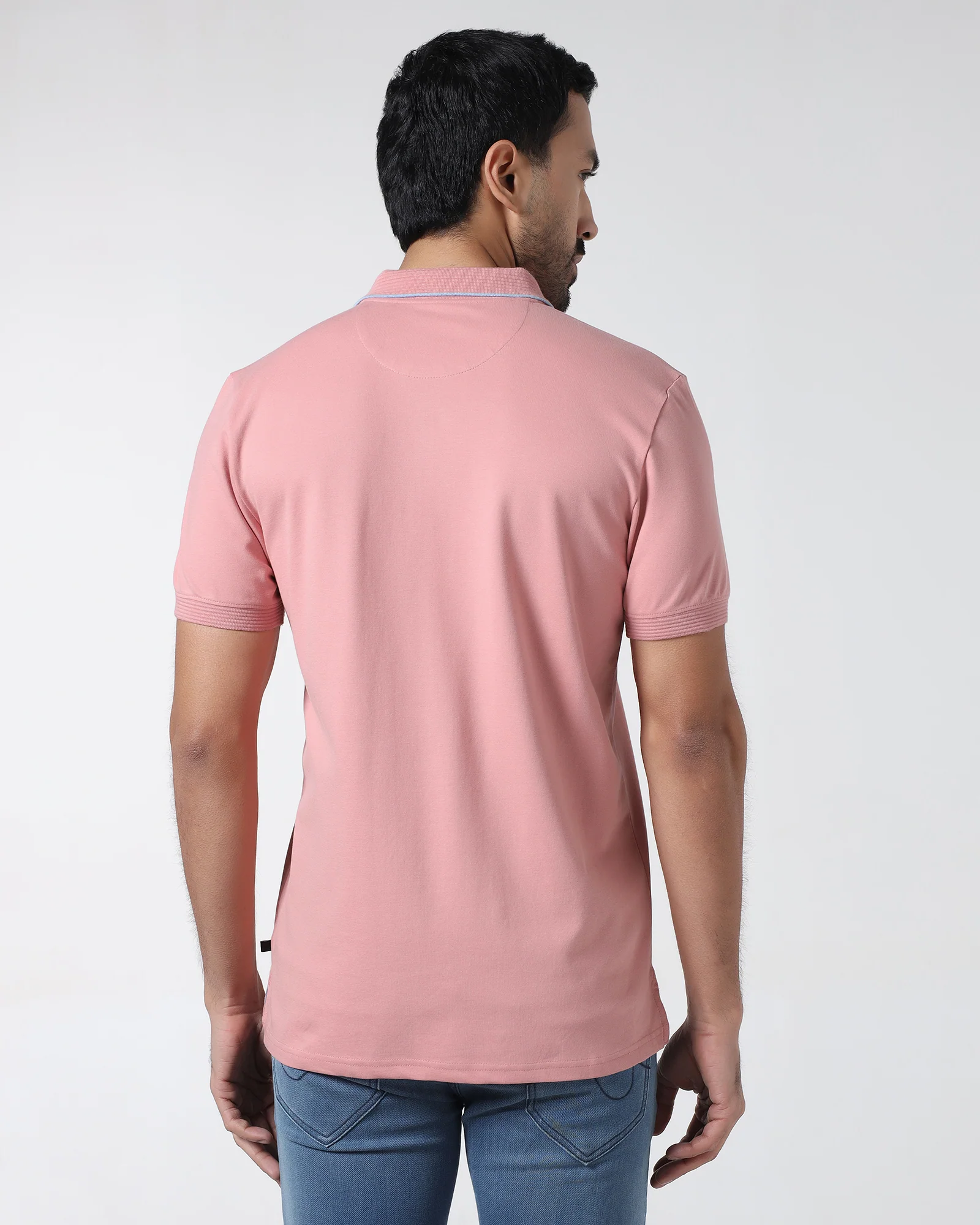 Summer Pink Solid Polo - Aesun - Image 2