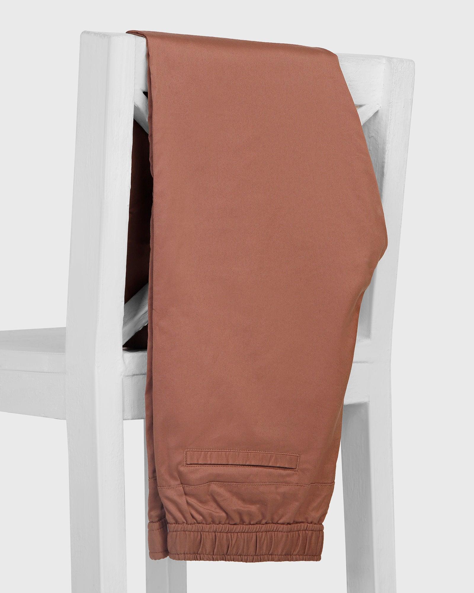 Super Slim Phoenix Casual Rust Solid Khakis - Jog - Image 5