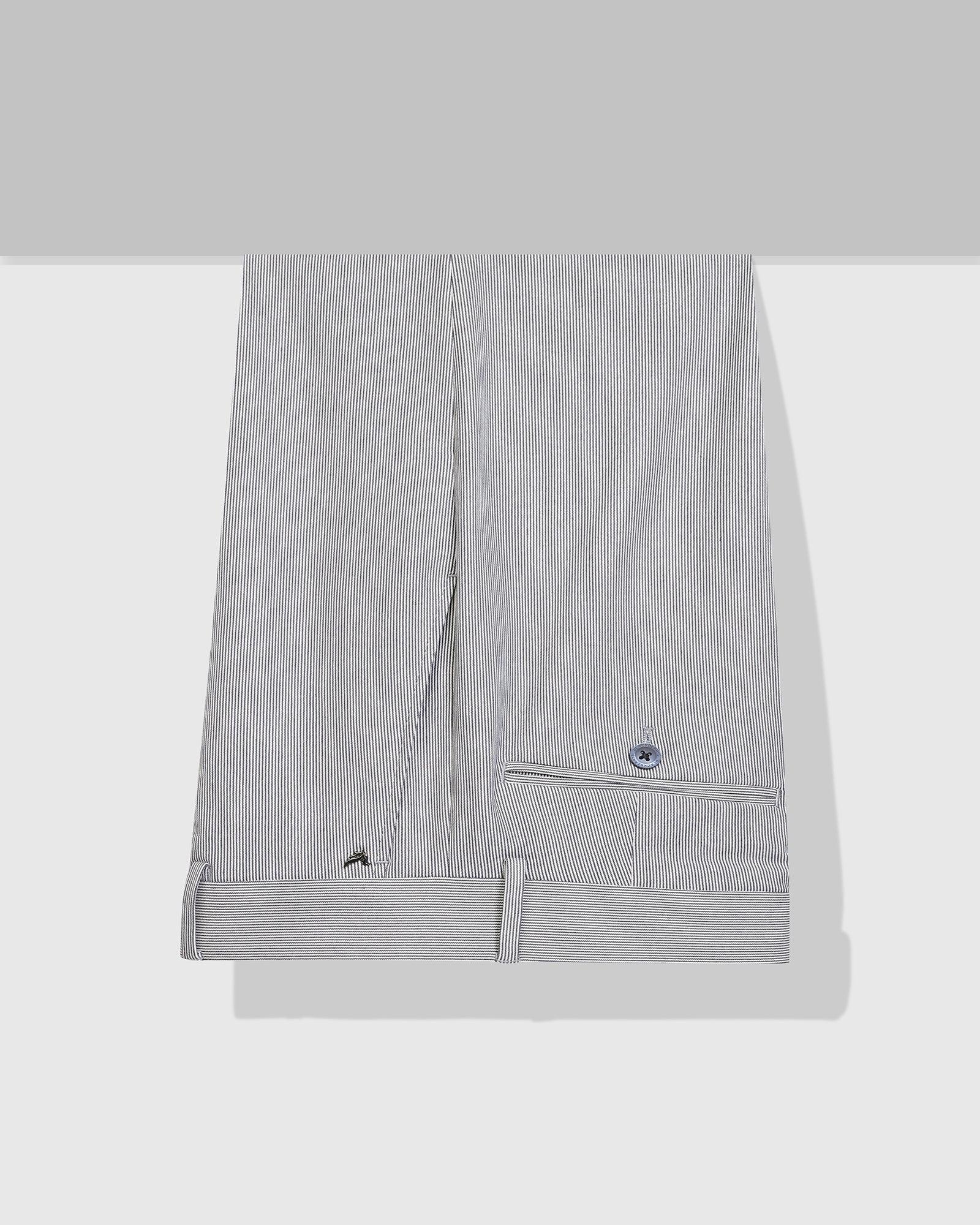 Super Slim Phoenix Formal Blue Stripe Trouser - Ninja - Image 5