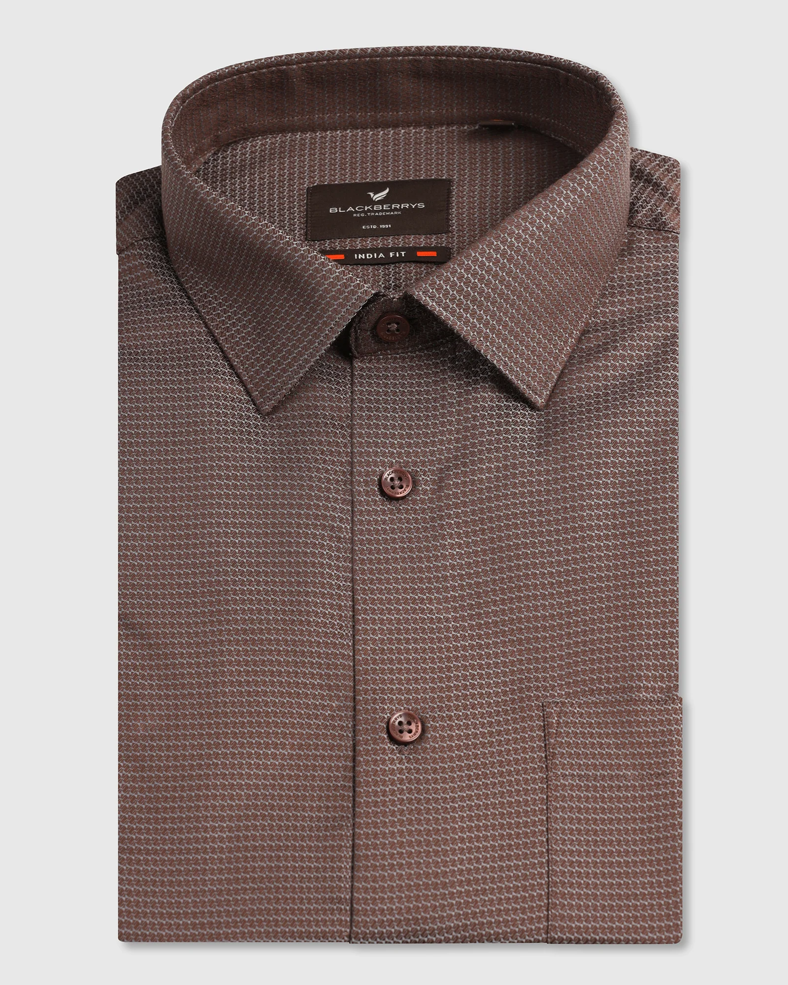 Tan Half Sleeve Textured Shirt - Recite - Image 4