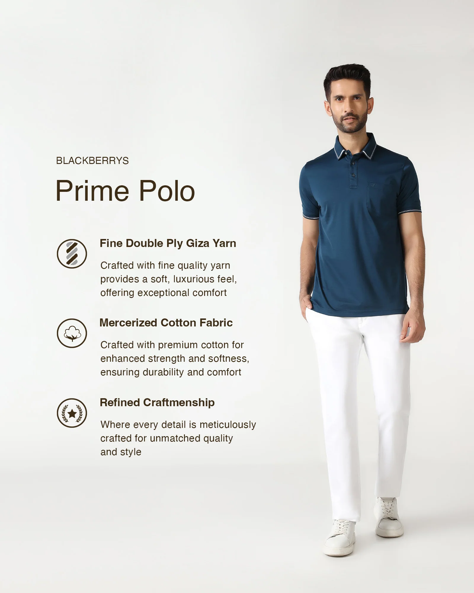 Teal Solid Polo - Mond - Image 3