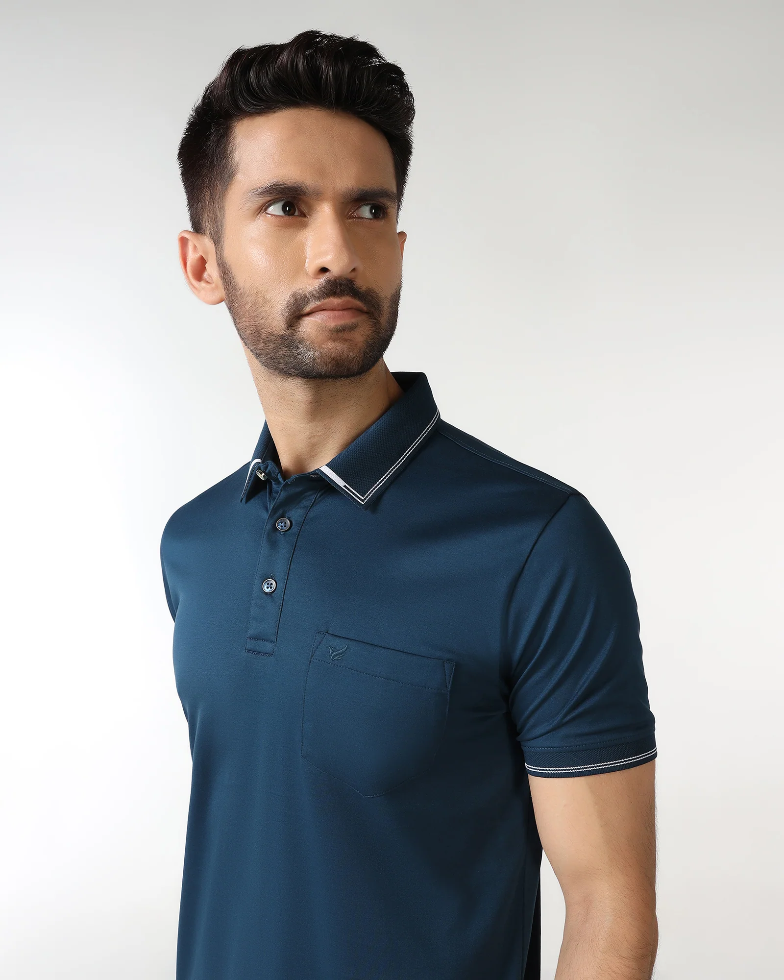 Teal Solid Polo - Mond - Image 4