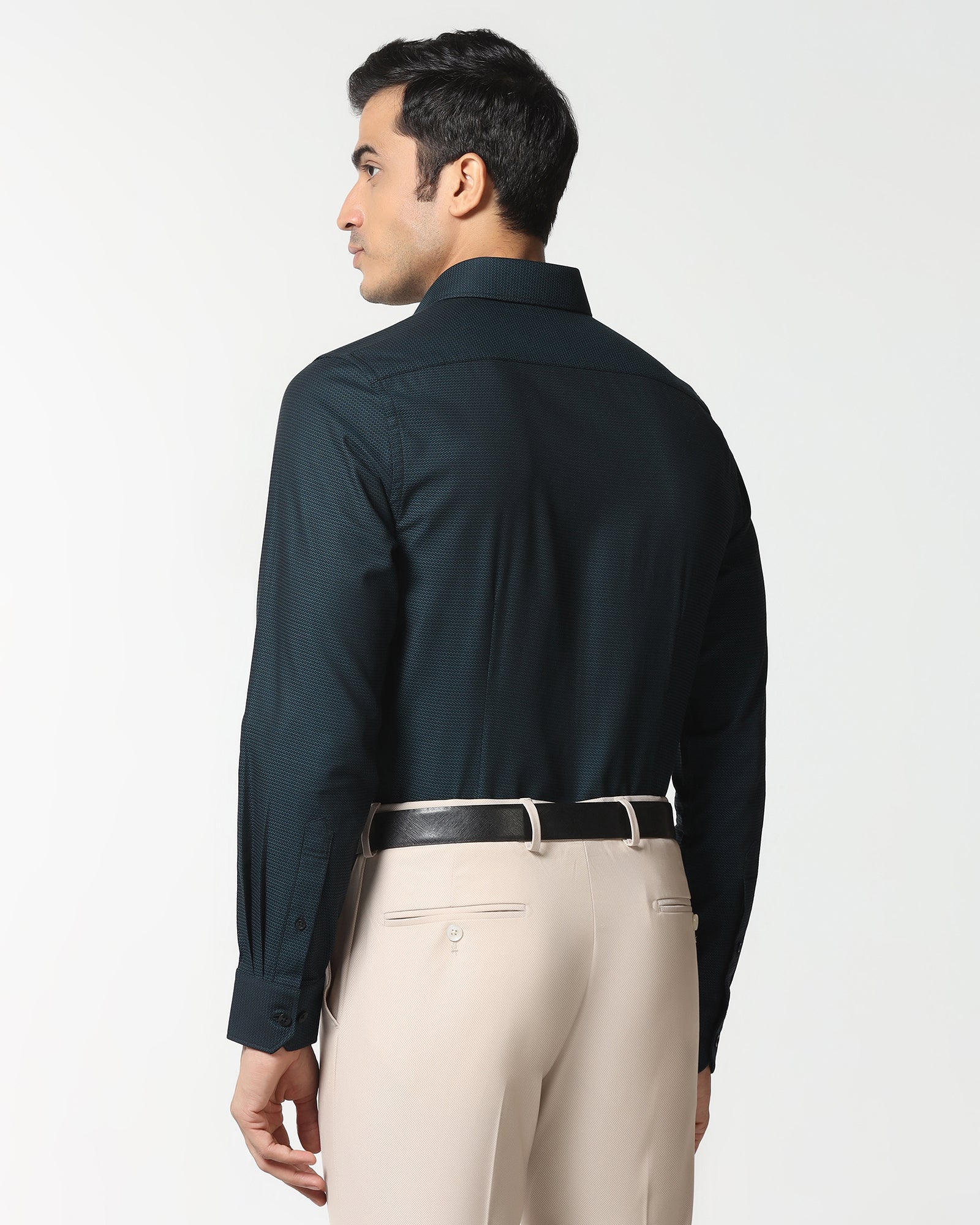 Teal Textured Shirt - Robin - Image 2