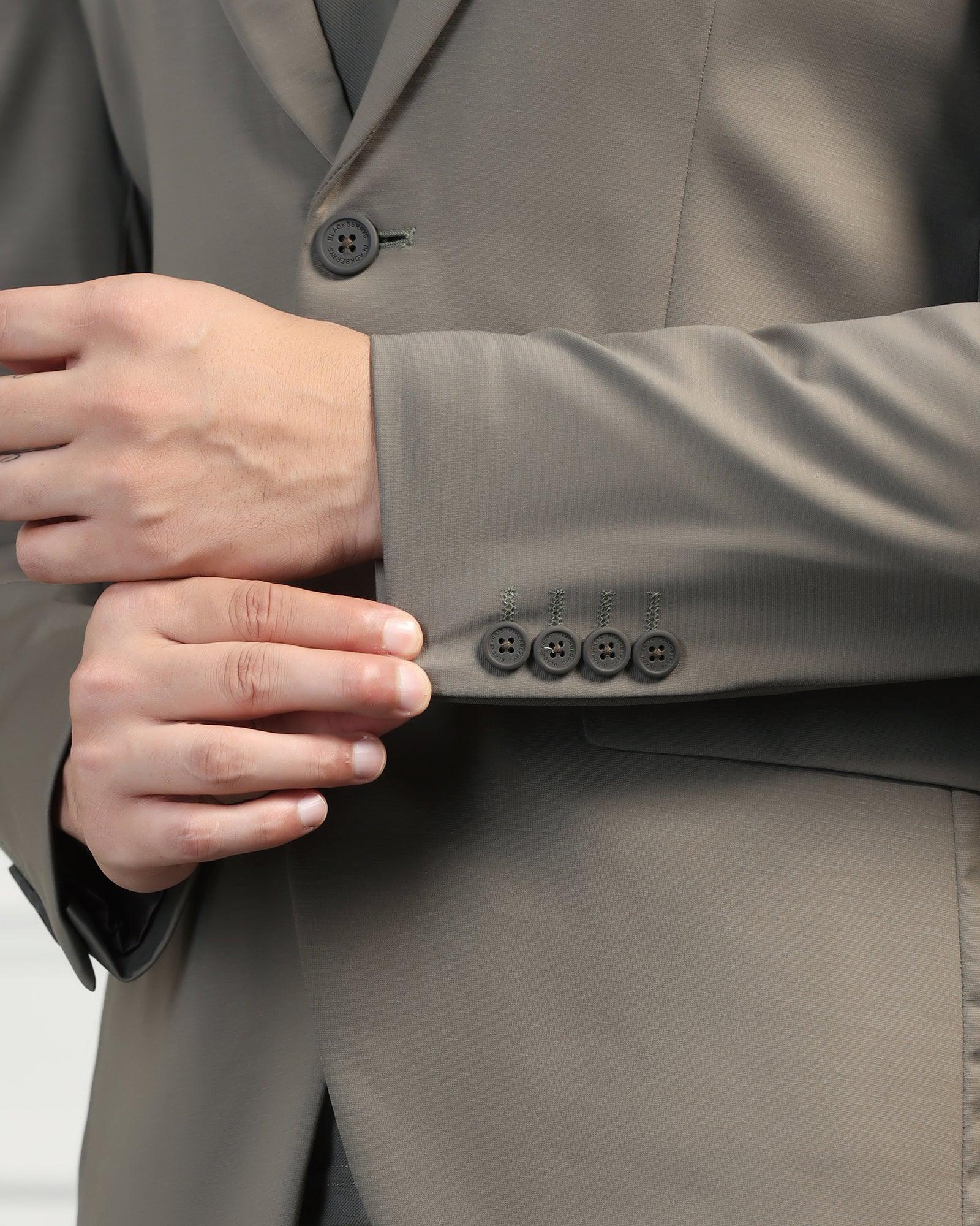 TechPro Formal Khaki Solid Blazer - Mustang - Image 5
