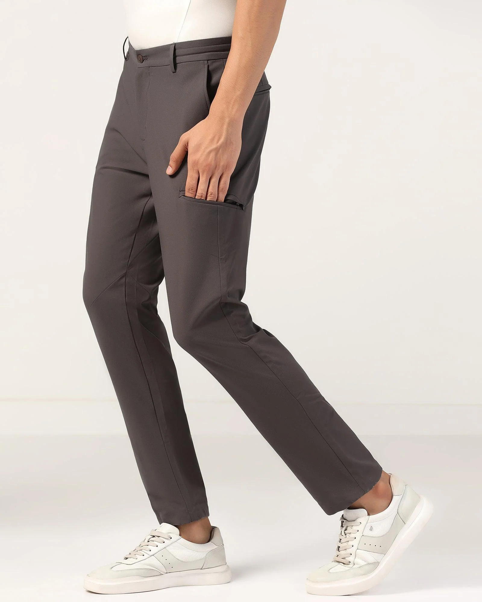 TechPro Casual Charcoal Solid Khakis - Togg - Image 8