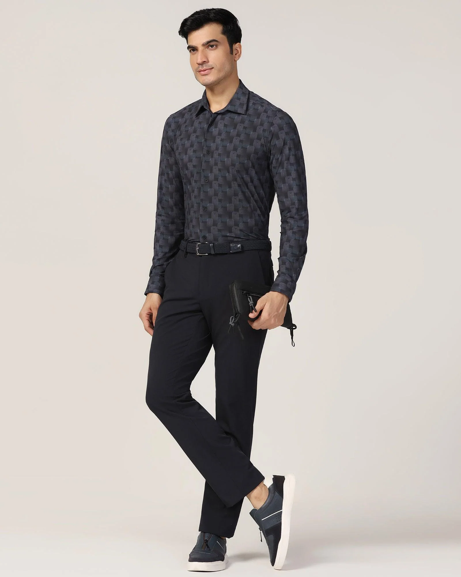 TechPro Formal Black Printed Shirt - Tidal - Image 8