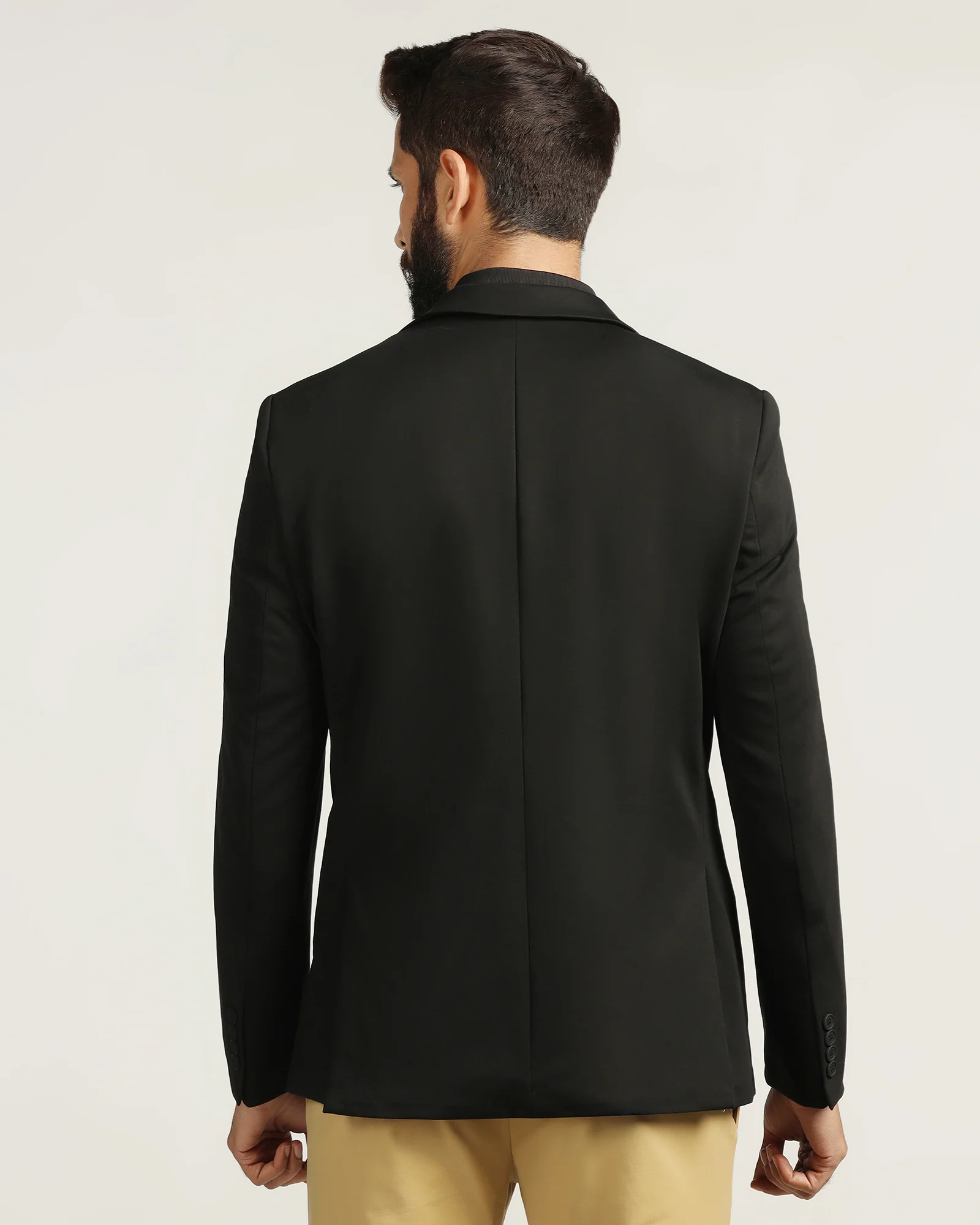 TechPro Formal Black Solid Blazer - Explore - Image 2