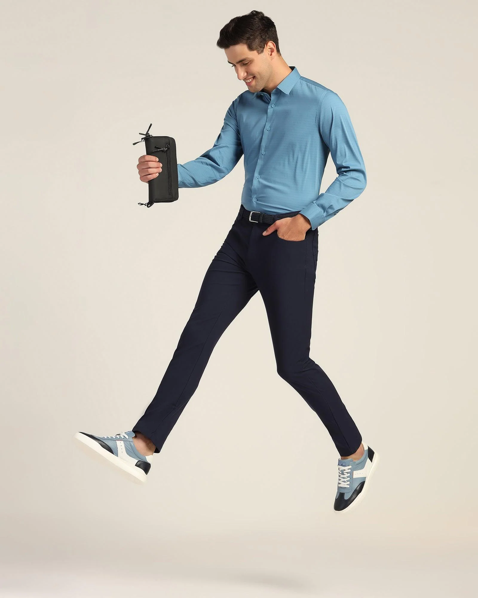 TechPro Formal Blue Solid Shirt - Theory - Image 7