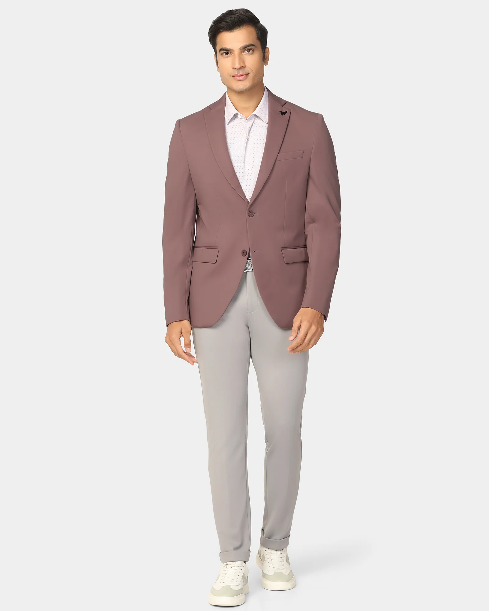 TechPro Formal Dusty Pink Solid Blazer - Explore - Image 3