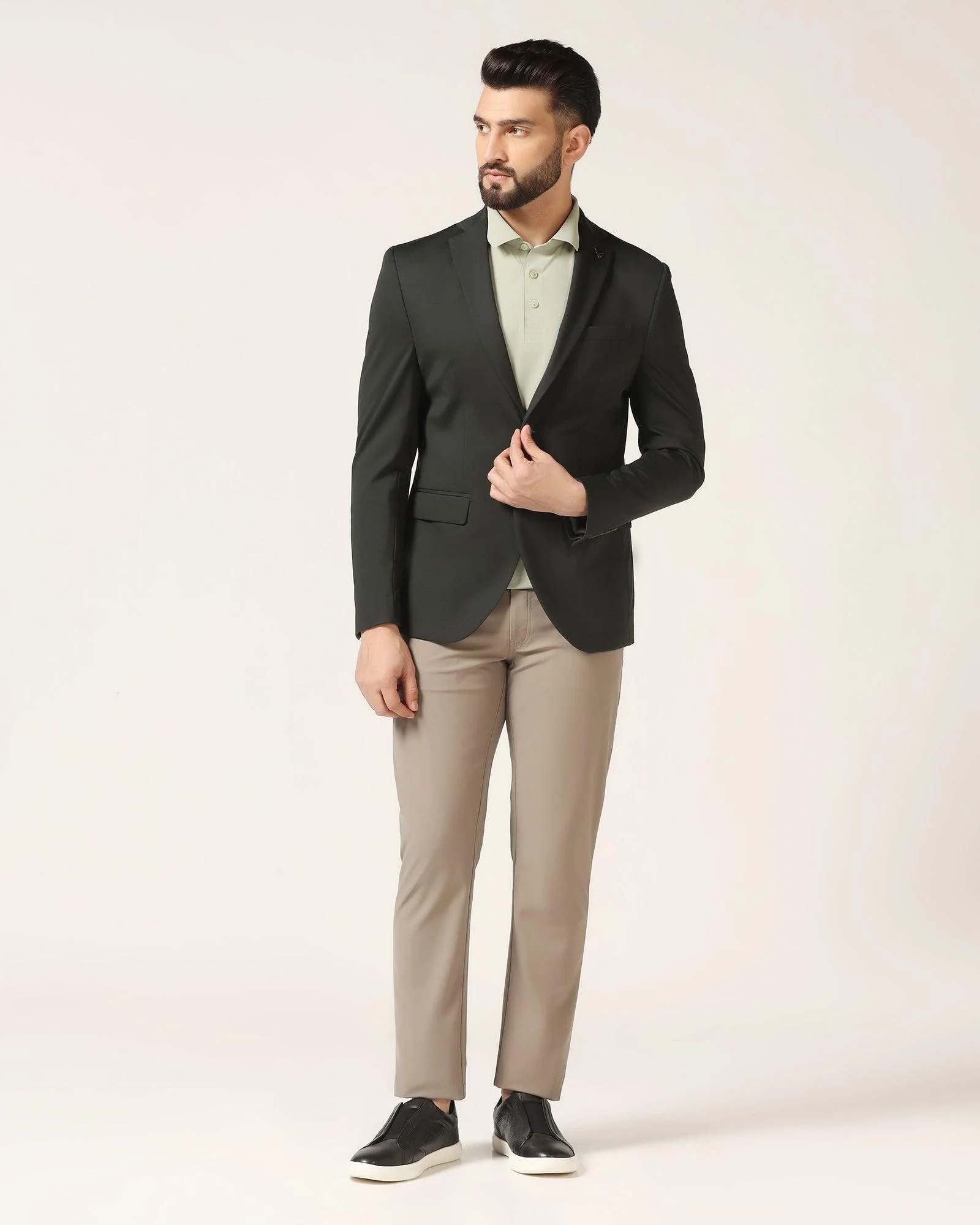 TechPro Formal Green Solid Blazer - Sein - Image 3