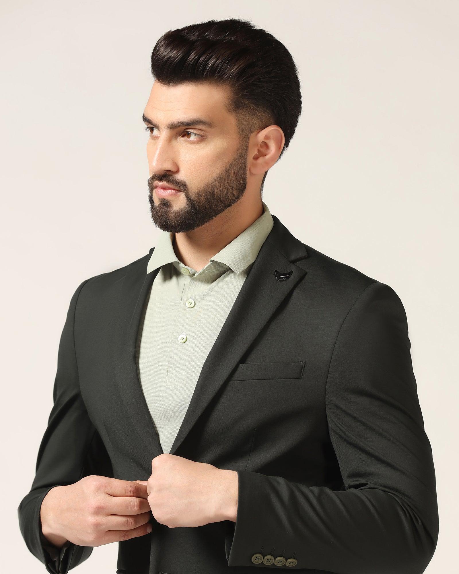 TechPro Formal Green Solid Blazer - Sein - Image 4