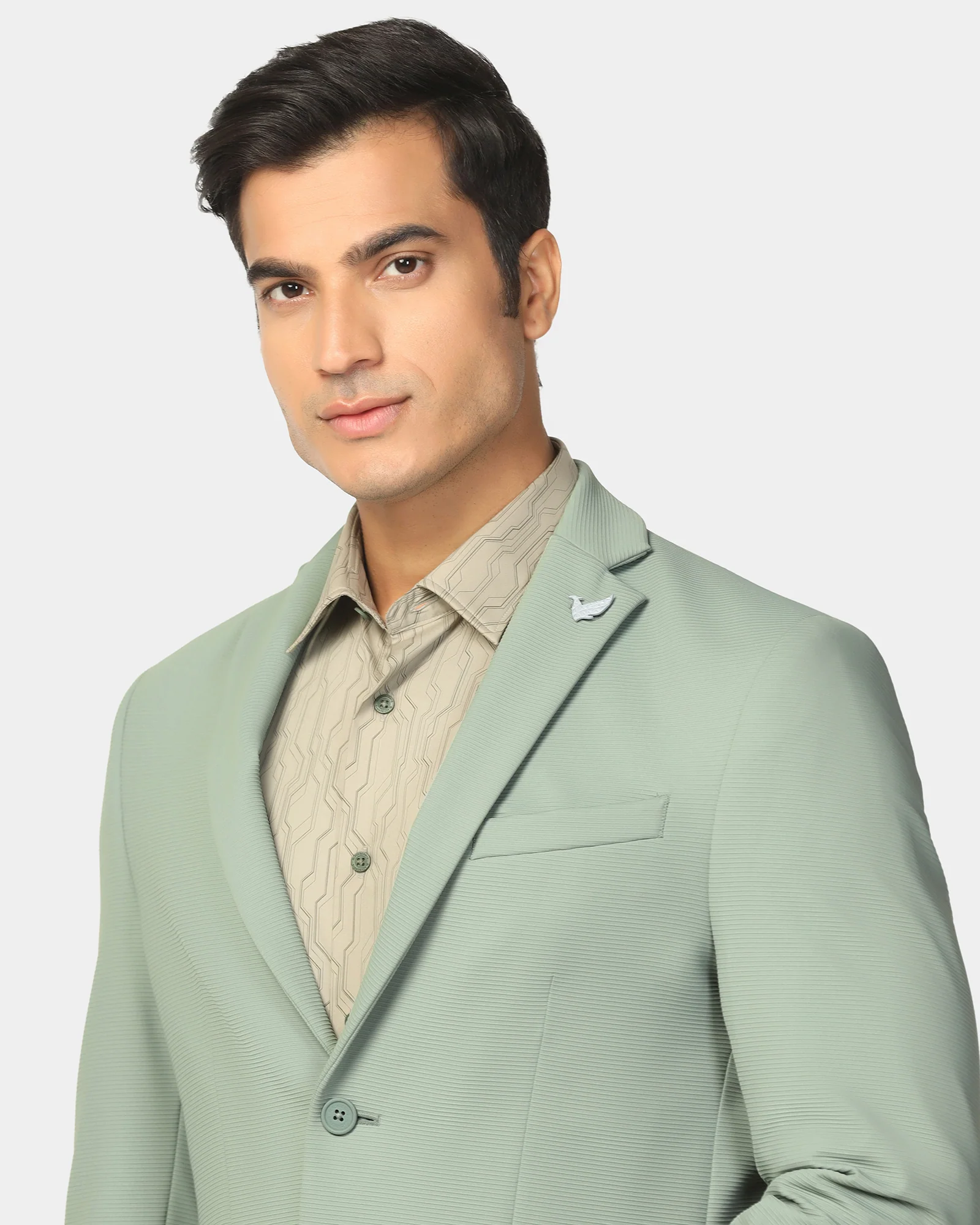 TechPro Formal Mint Stripe Blazer - Kuma - Image 4