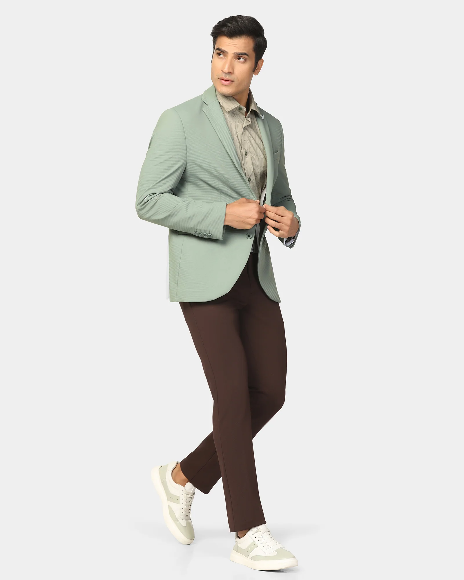 TechPro Formal Mint Stripe Blazer - Kuma - Image 7