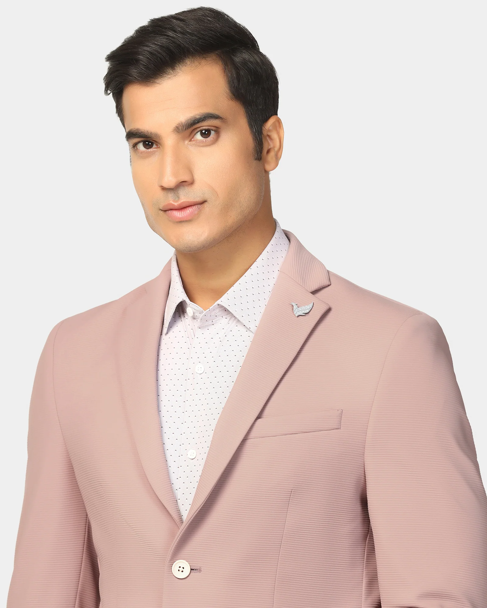 TechPro Formal Peach Stripe Blazer - Kuma - Image 4