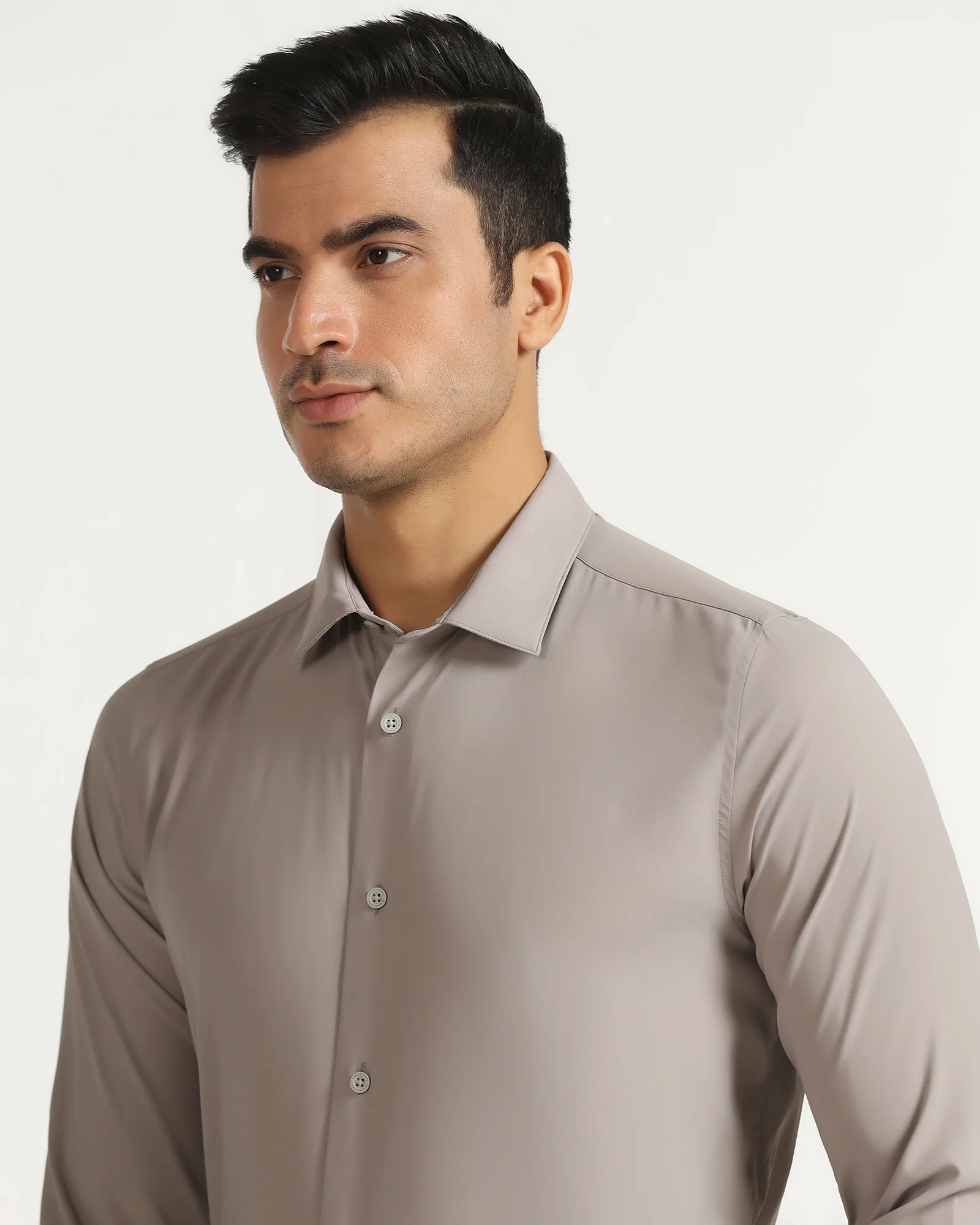 TechPro Formal Tan Solid Shirt - Greece - Image 4