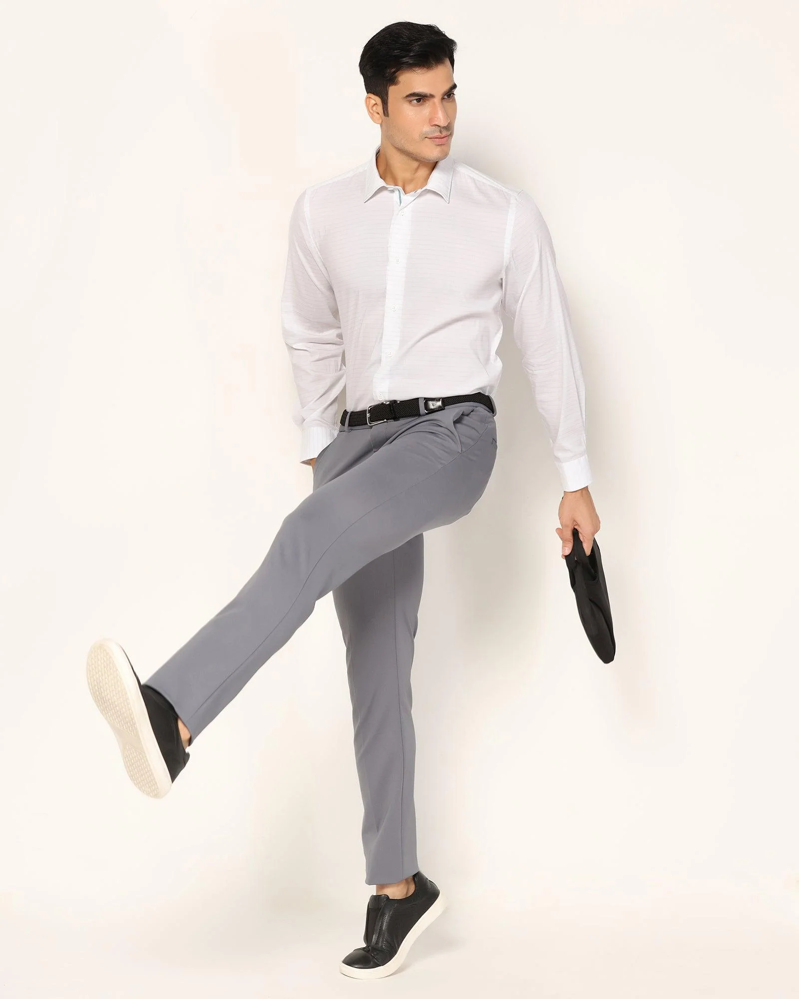 TechPro Formal White Solid Shirt - Theory - Image 8