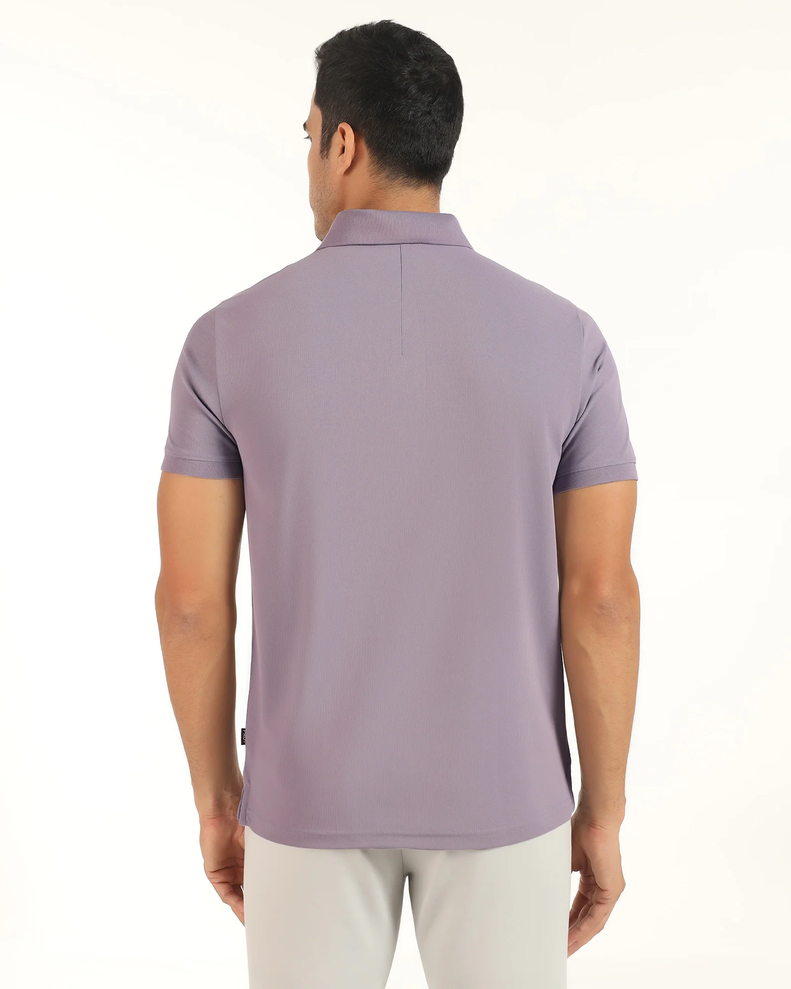 TechPro Polo Light Purple Printed T-Shirt - Slash - Image 2