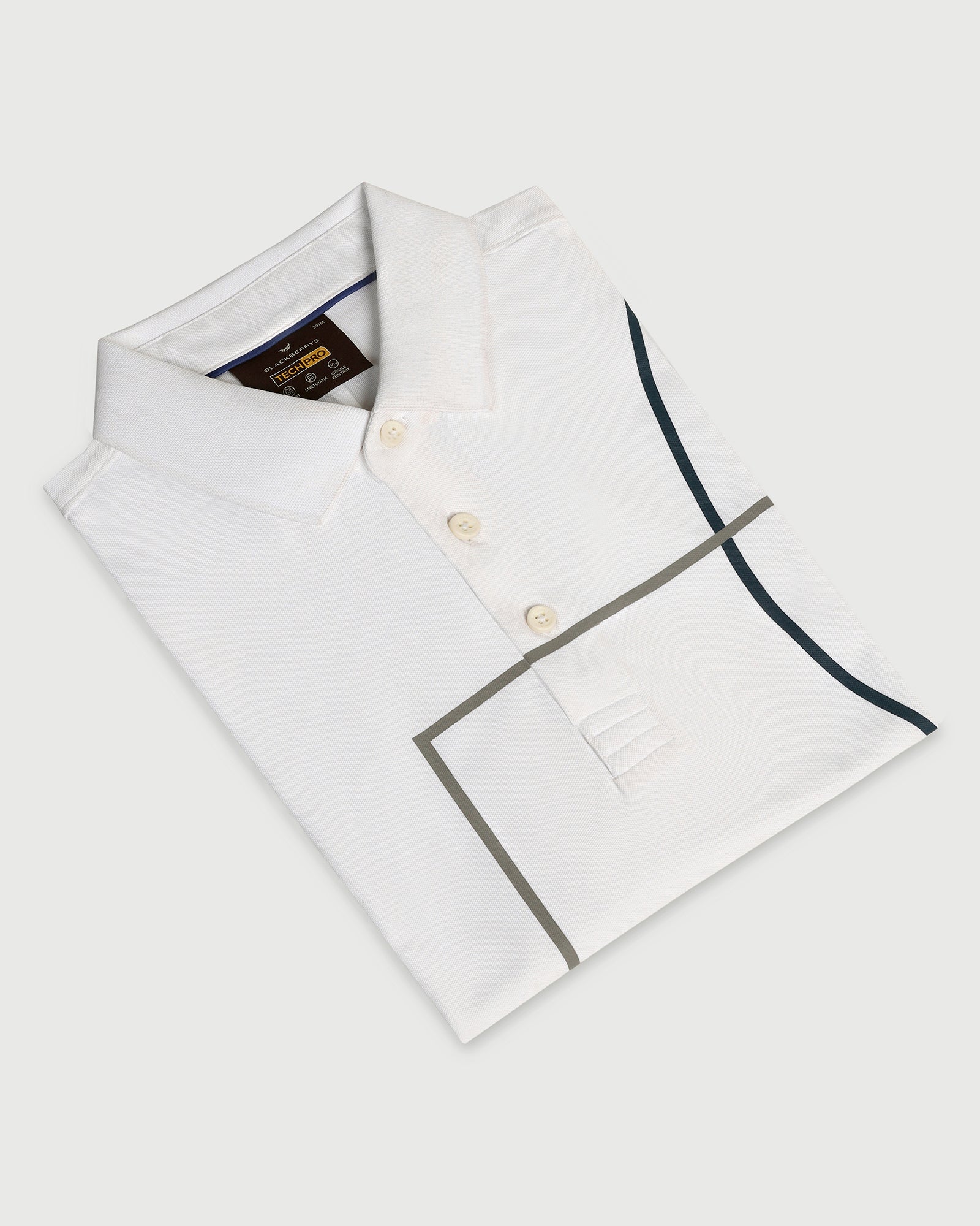 TechPro Polo White Printed T-Shirt - Techno - Image 5