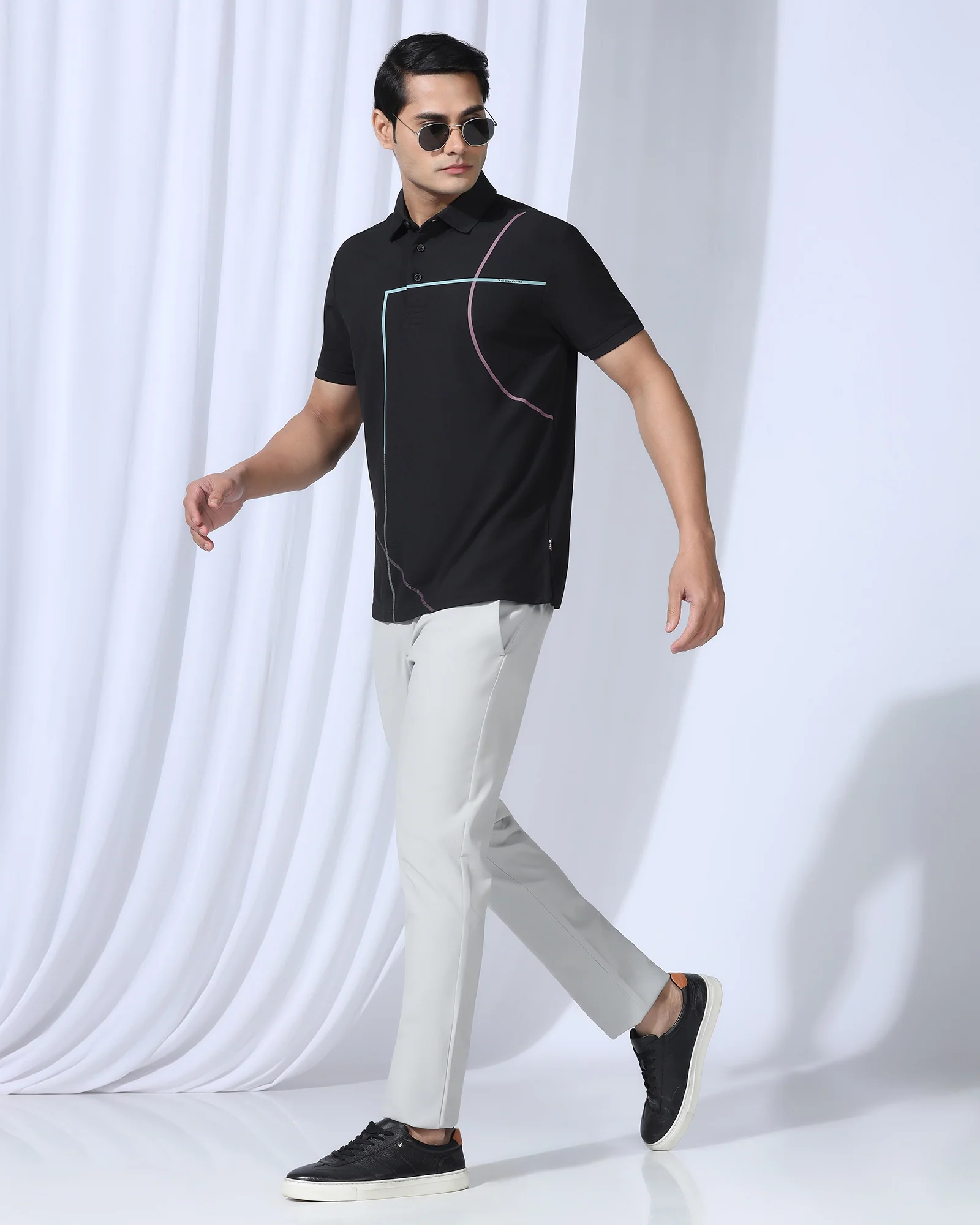 TechPro Slim Fit B-91 Casual Grey Solid Khakis - Gary - Image 7