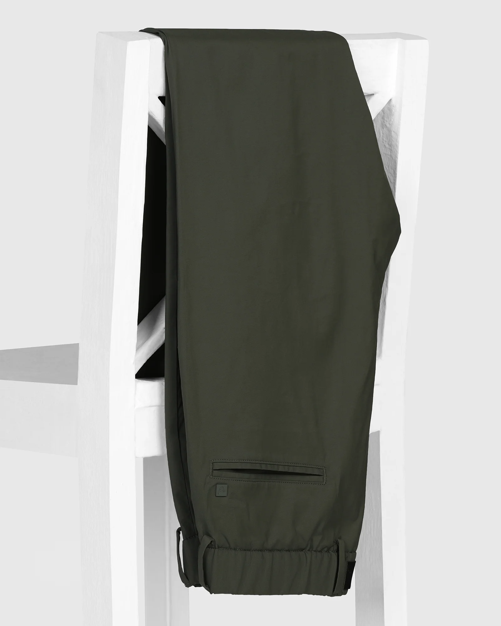 TechPro Slim Fit B-91 Casual Olive Solid Khakis - Kyle - Image 5